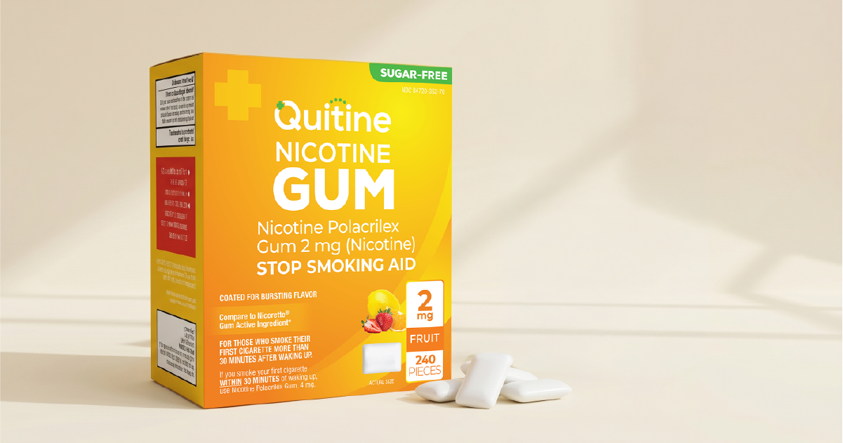 Quitine nicotine gum