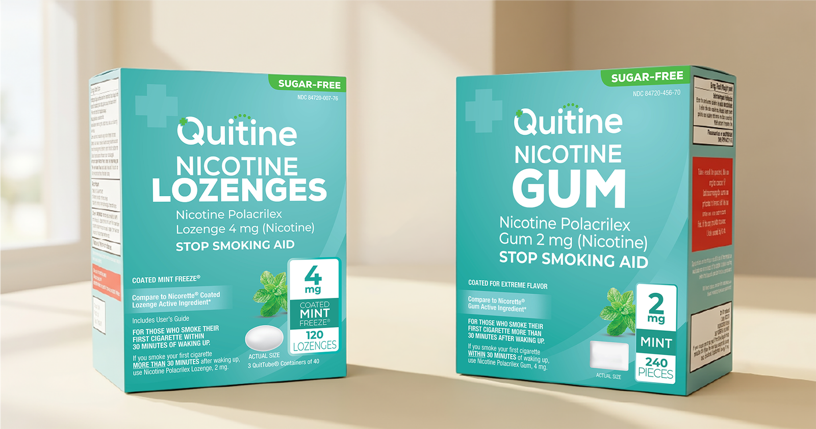 Quitine nicotine gum