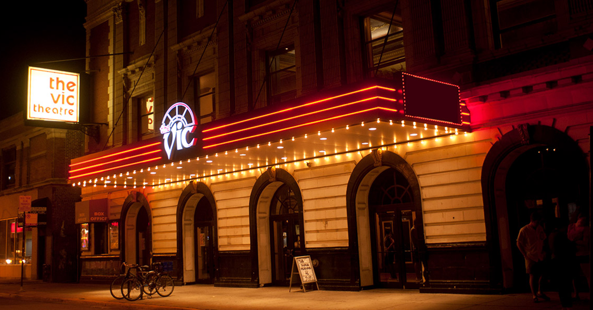 Vic Theatre outside entrance and sign