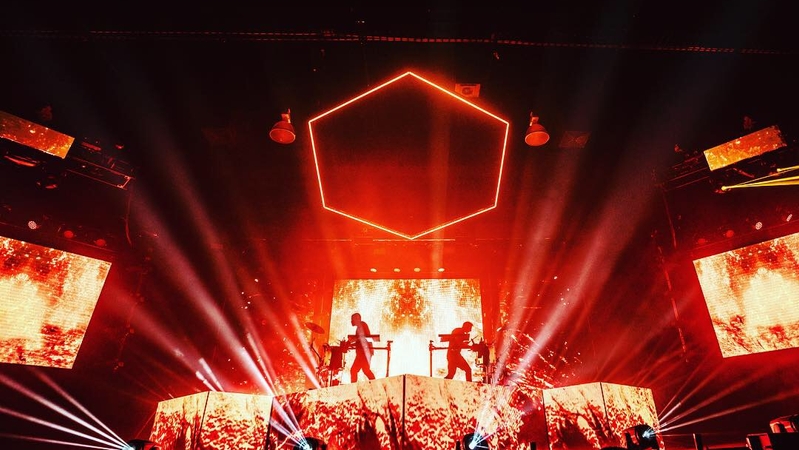 Odesza performing live at Jawbreaker Fest 2019 in Wisconsin.