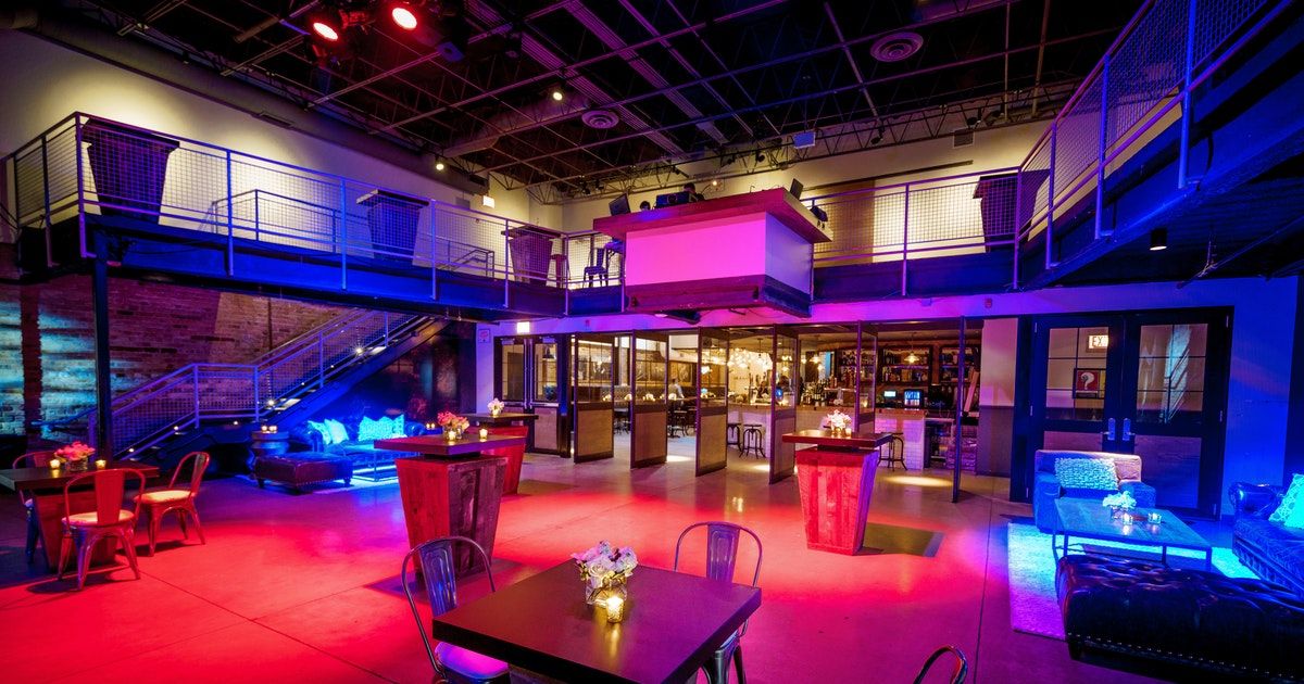 Chop Shop Chicago empty with tables and lights