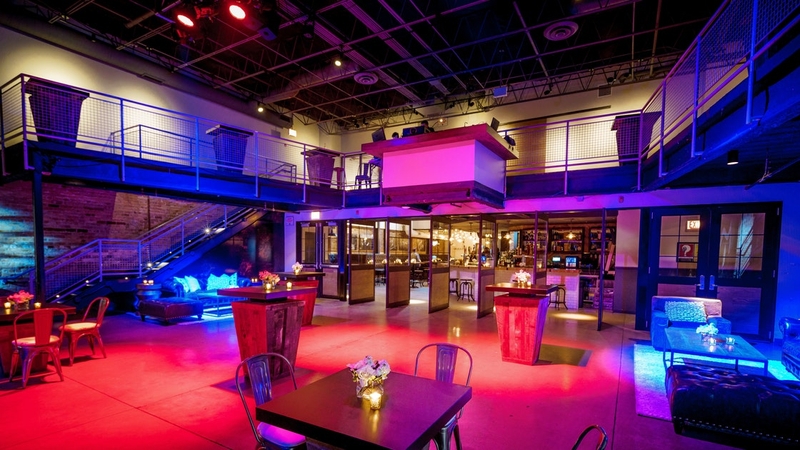 Chop Shop Chicago empty with tables and lights