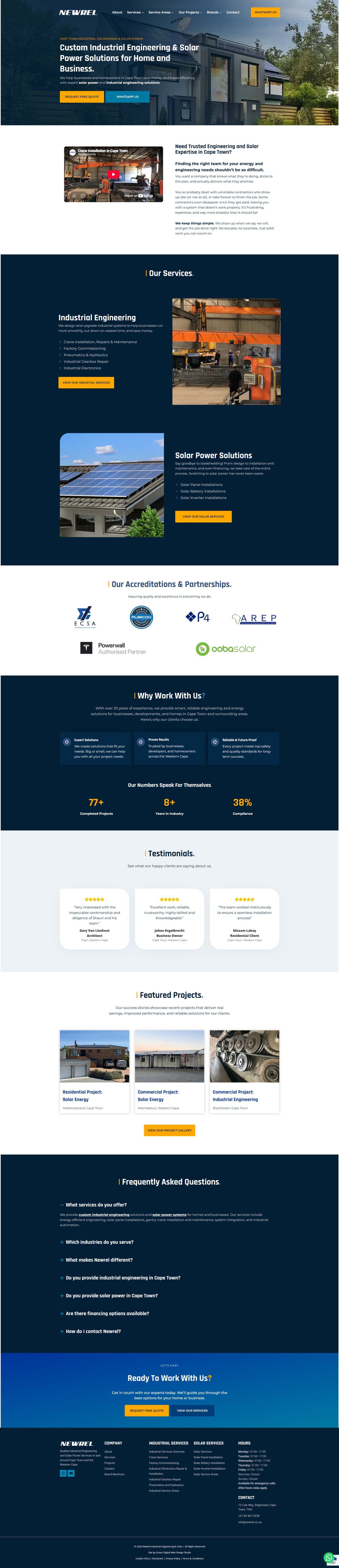 Newrel website homepage