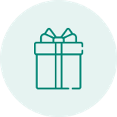 Icon representing a gift box for just because gifts