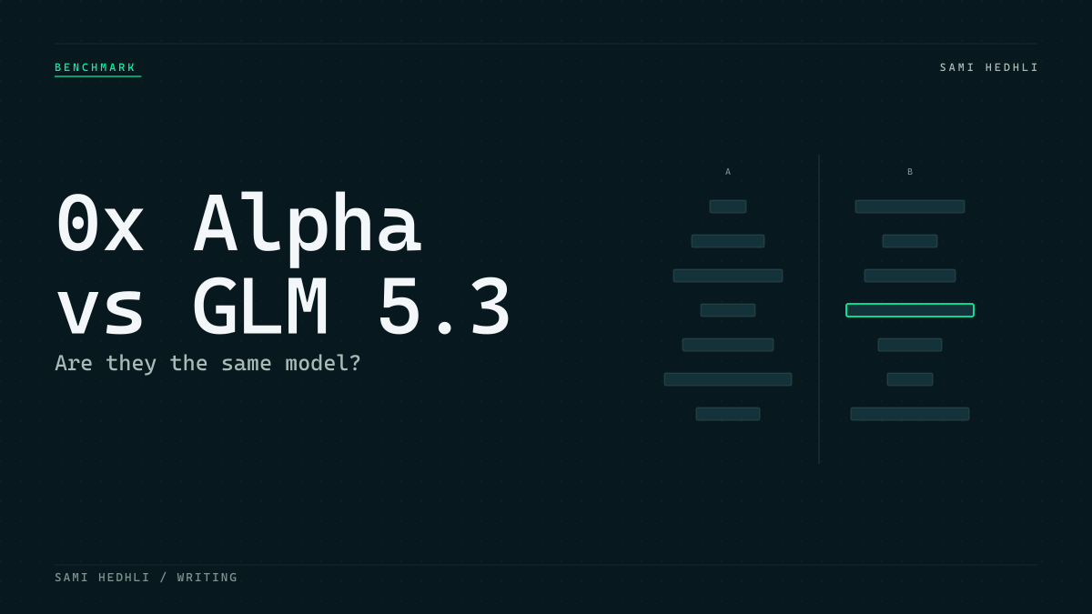 Editorial cover for 0x alpha vs glm 5 3 comparison