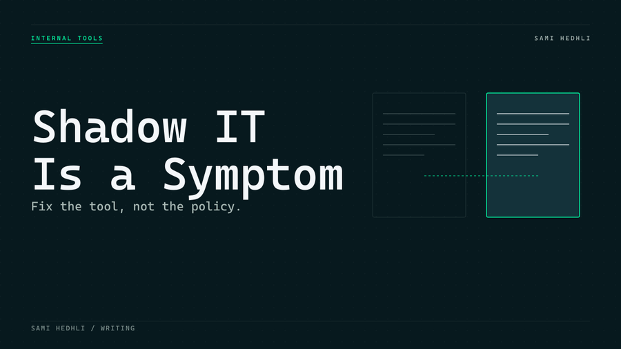 Editorial cover for shadow it symptom bad internal tools