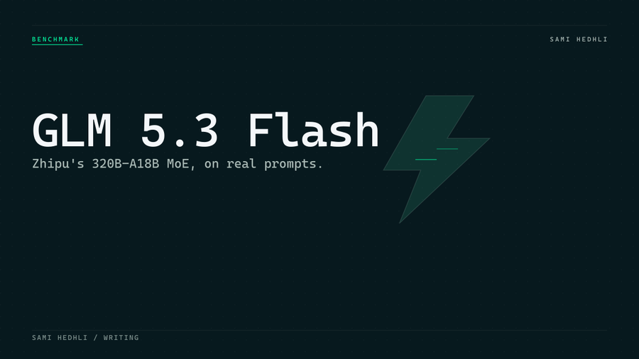 Editorial cover for glm 5 3 flash frontend benchmark