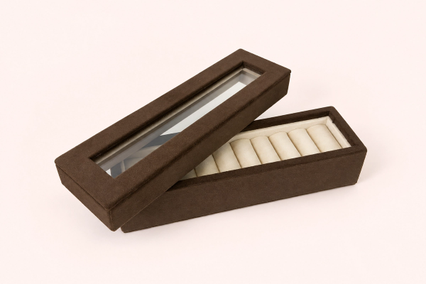 Case with transparent window