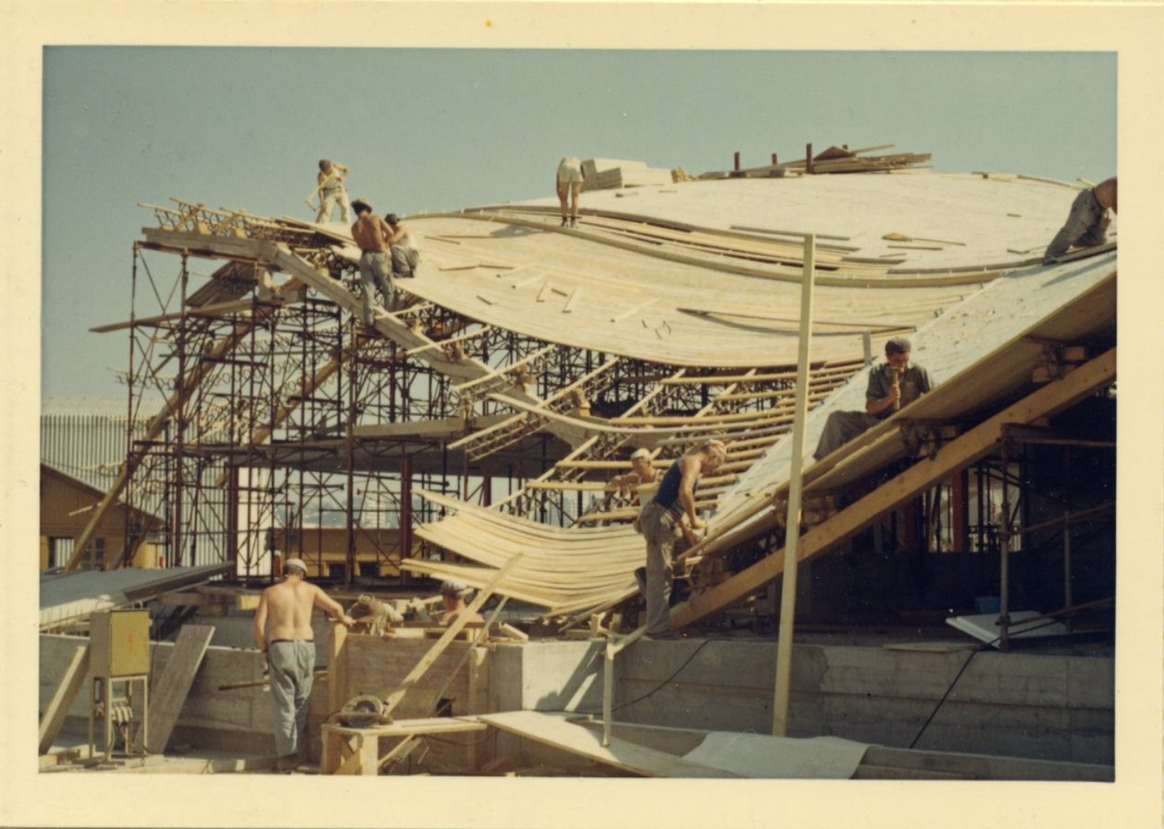 Construction du Pavillon Sicli, 1969, image © Fondation Pavillon Sicli