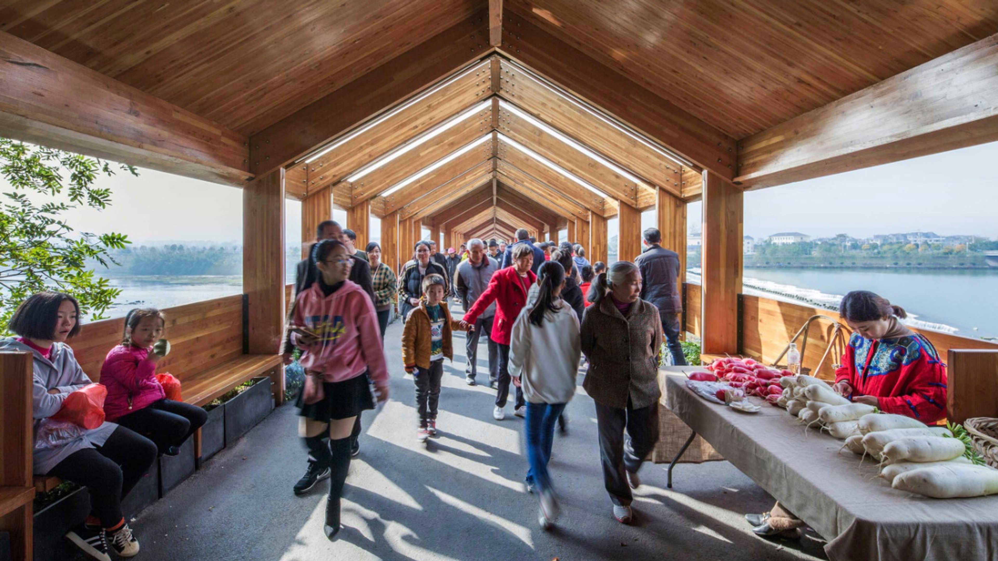 Réhabilitation du pont de Shimen sur la rivière Songyin, © Wang Ziling