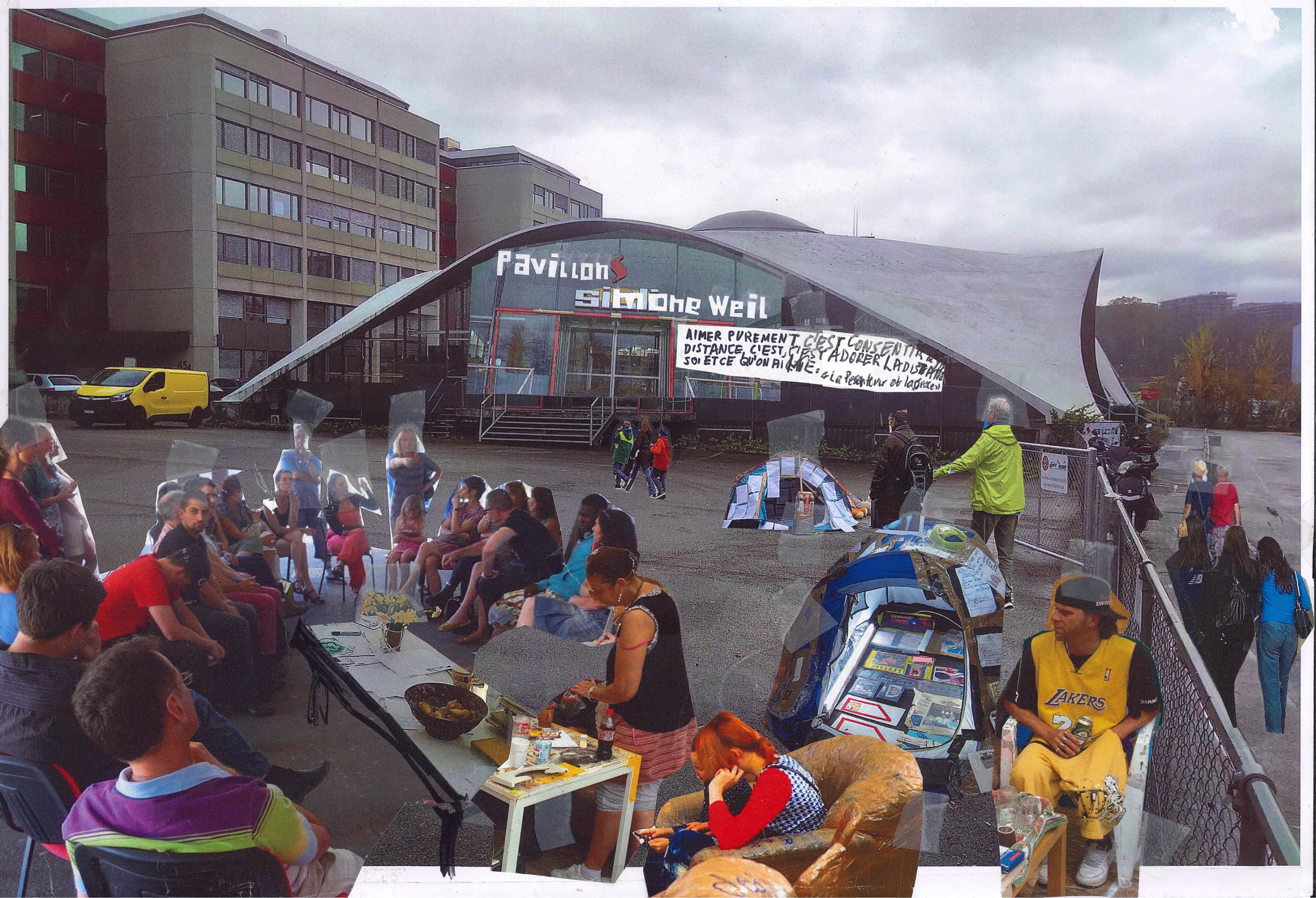 © Thomas Hirschhorn, « Pavillon Simone Weil », collage préparatoire