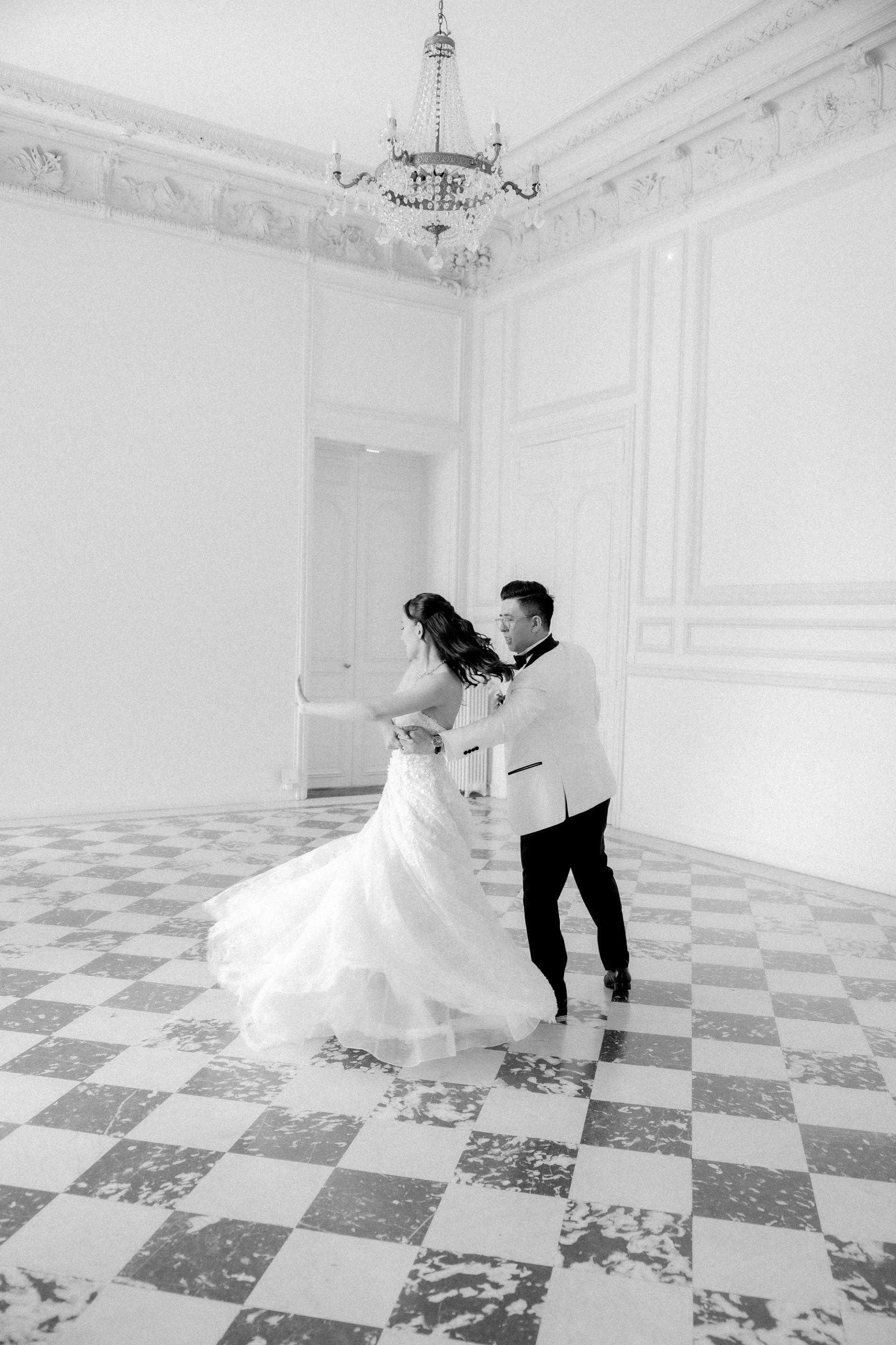Danse de Jacky et Anaïs en noir et blanc