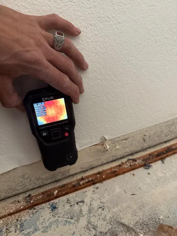 Baseboard removal and controlled demolition during water damage restoration in Henderson, NV