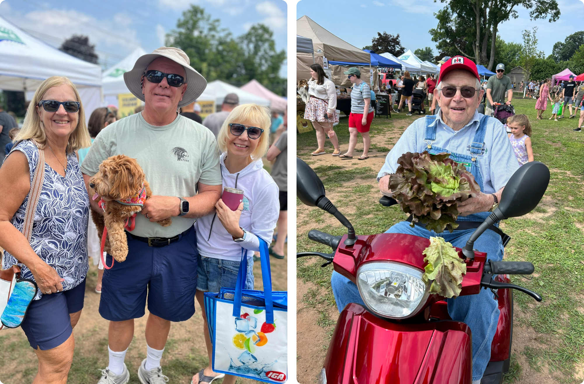Ellington residents at the Farmers Market