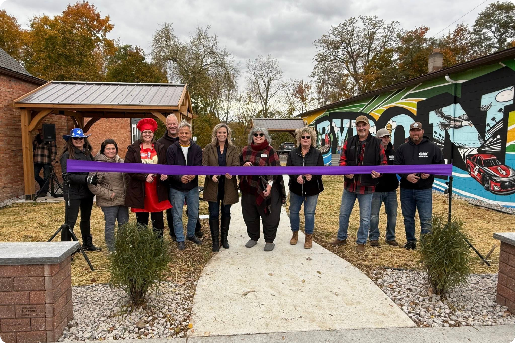 The Byron DDA at the ribbon-cutting ceremony 