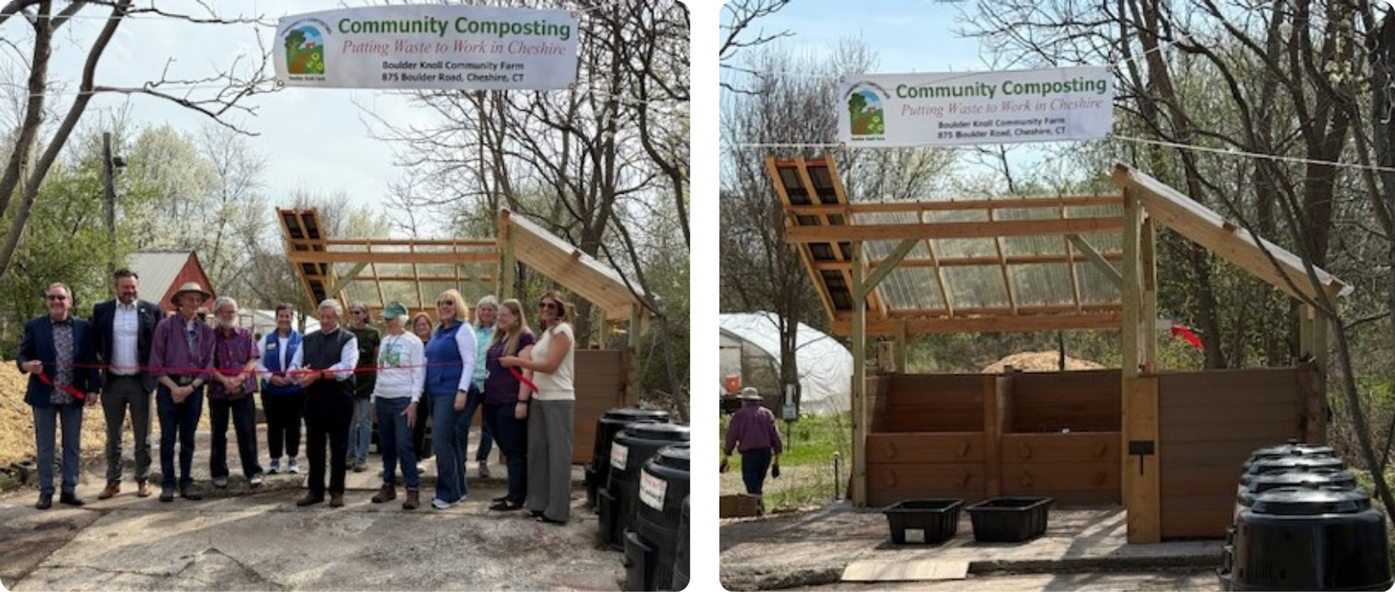 Ribbon-cutting ceremony at the Community Composting opening day