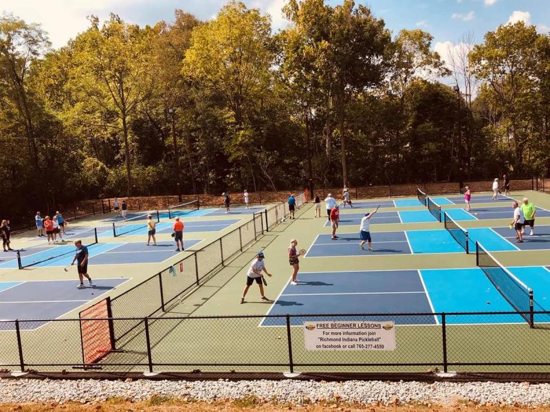Pickleballers enjoying open play at Rivertown Pickleball of Southern Indiana