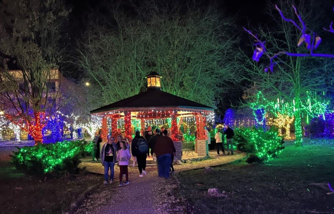 Lift Up and Light Up Henry County holiday light installation.
