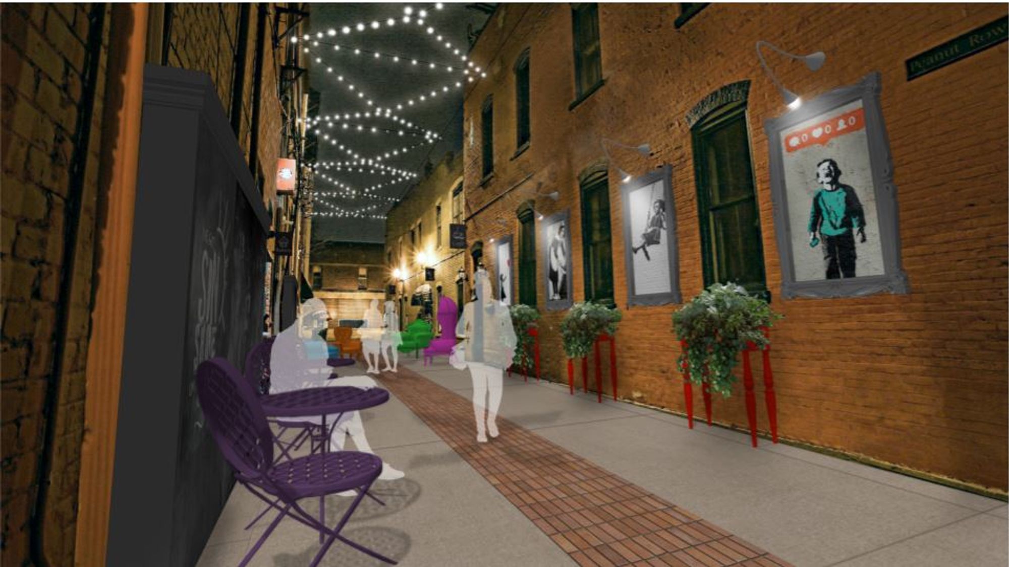 Peanut Row Alley in Howell, Michigan