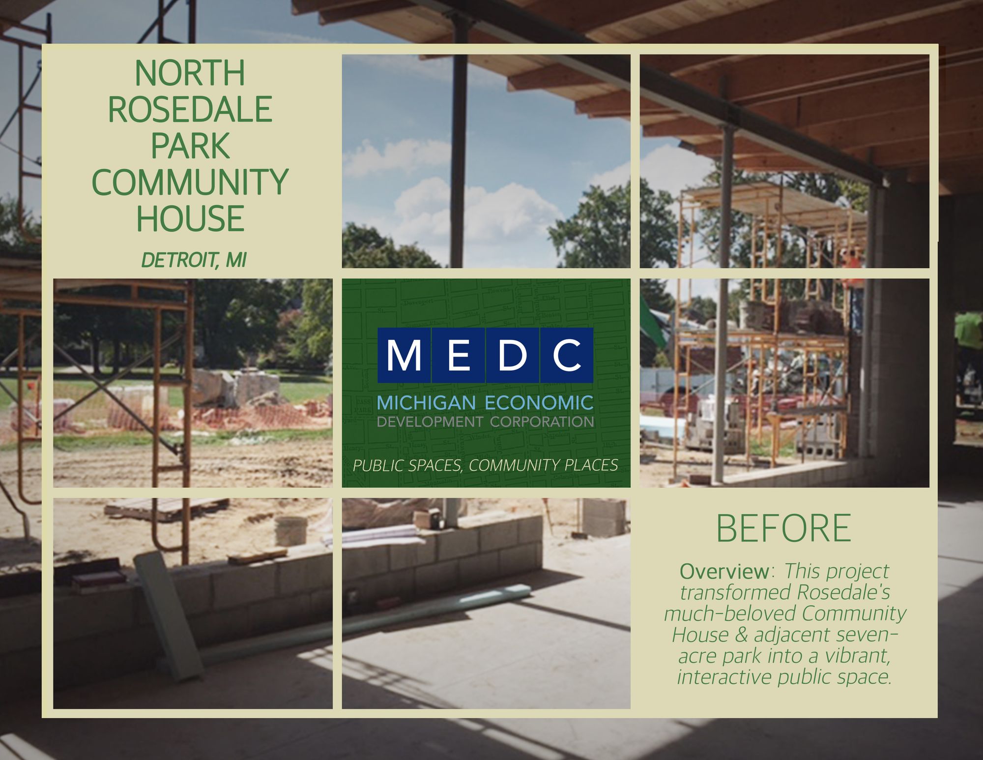 An old MEDC graphic for the North Rosedale Park Community House before the campaign.