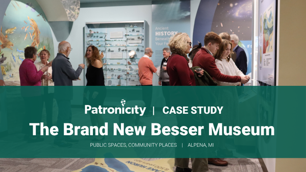 Community members gather at the new Besser Museum exhibit