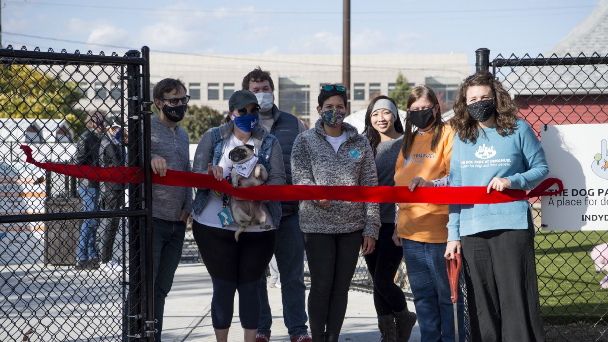 Indy Dog Park ribbon cutting ceremony