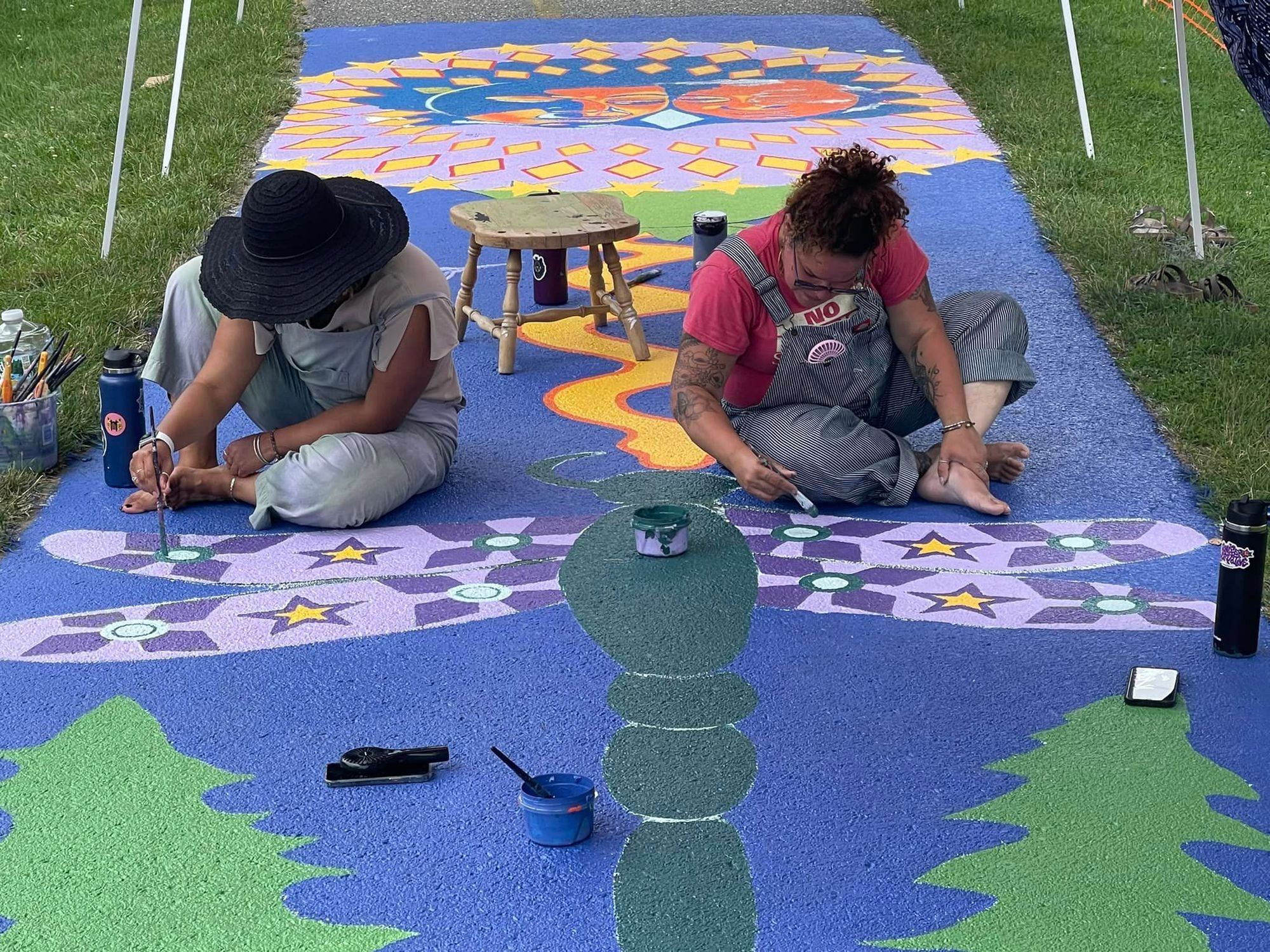 Lamoille Art & Justice Project’s outdoor mural project on the Stowe Recreation Path.