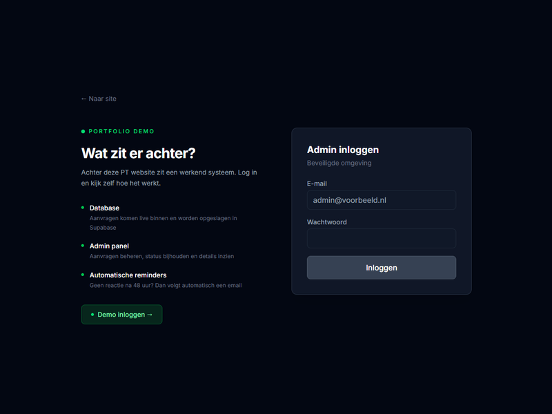 Portfolio project - Personal Trainer Platform - afbeelding 2