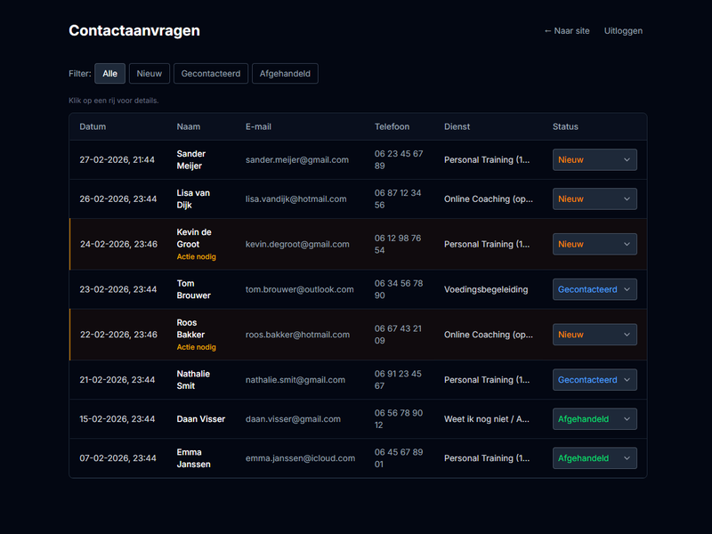 Portfolio project - Personal Trainer Platform - afbeelding 3