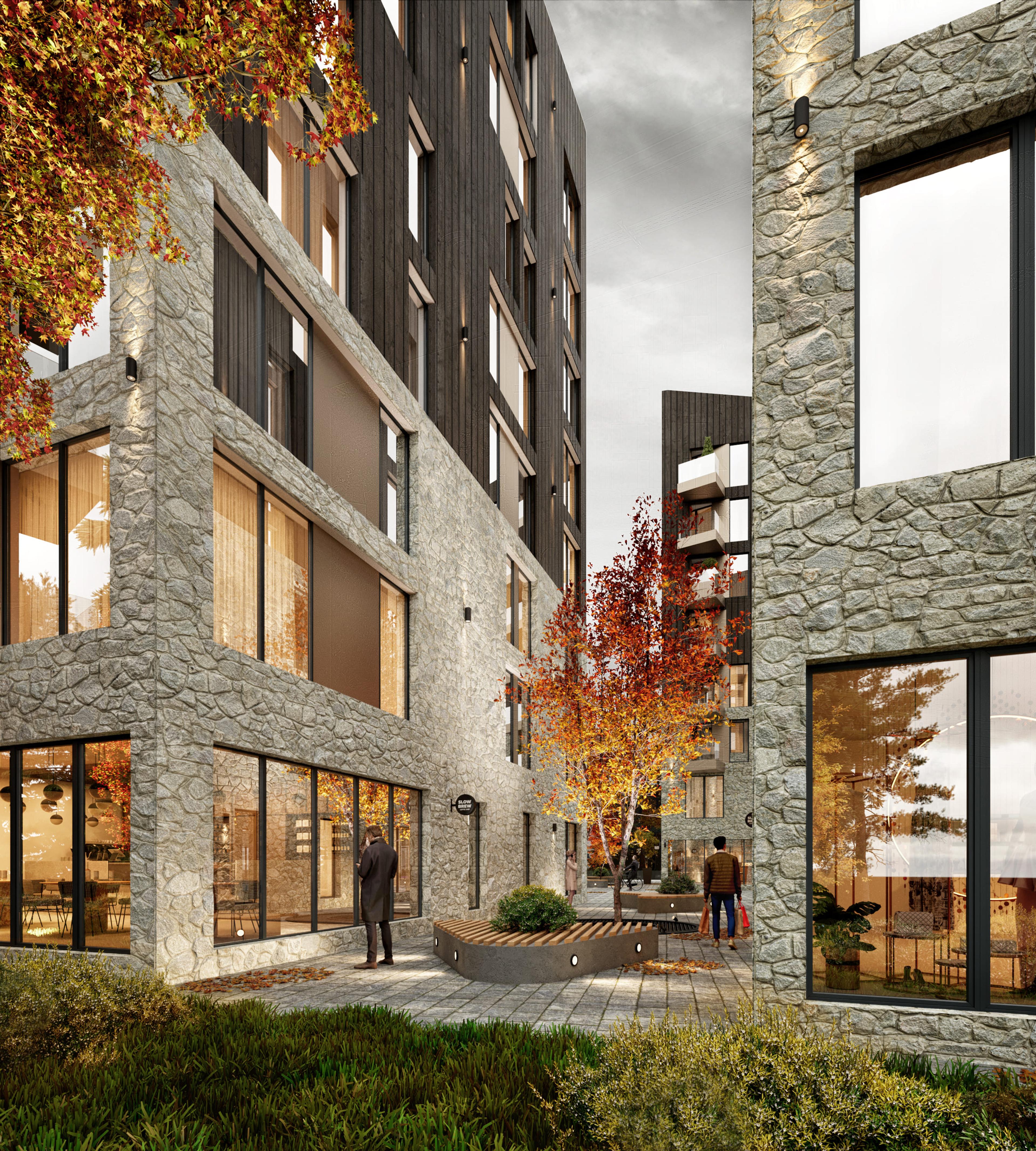 Render, fifth view, Housing Building Zlatibor