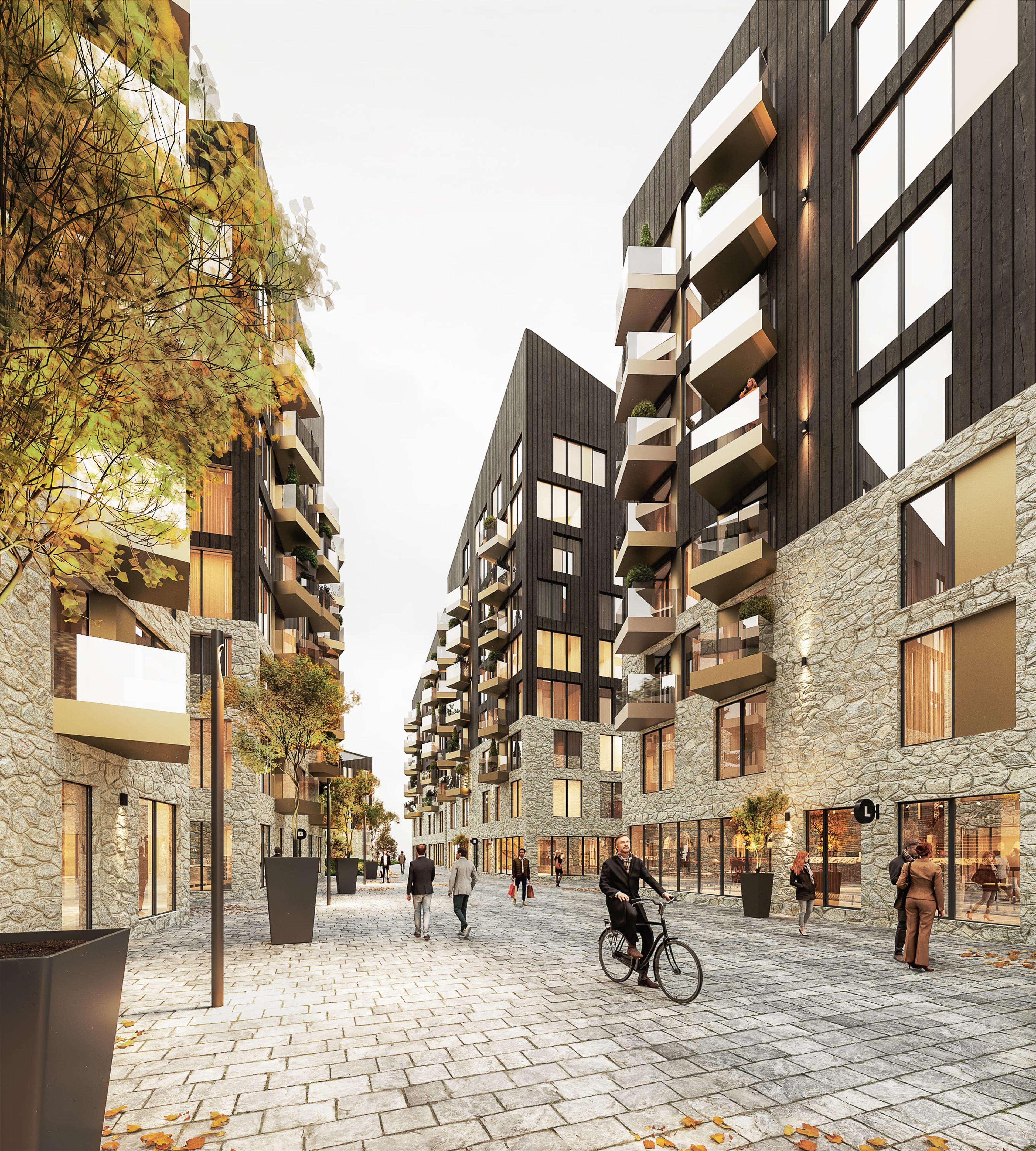 Render, eighth view, Housing Building Zlatibor
