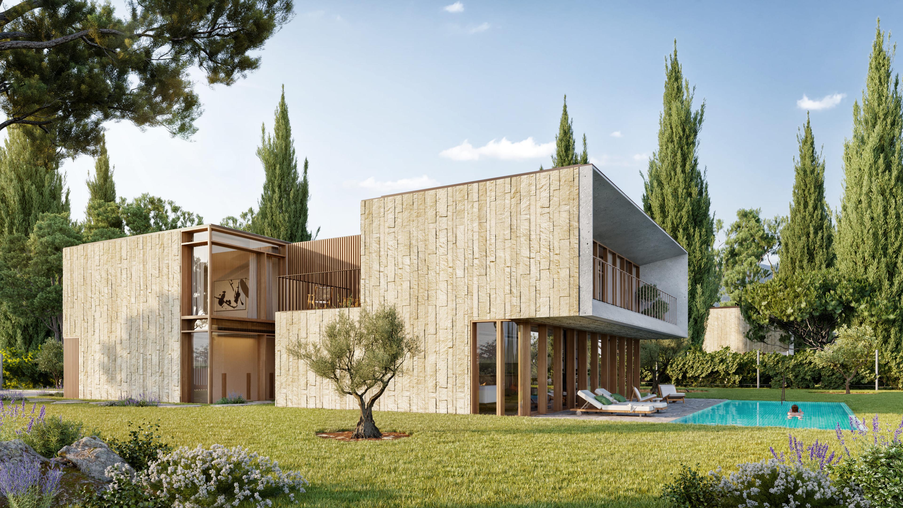 Exterior render, third view, BaleLand Project