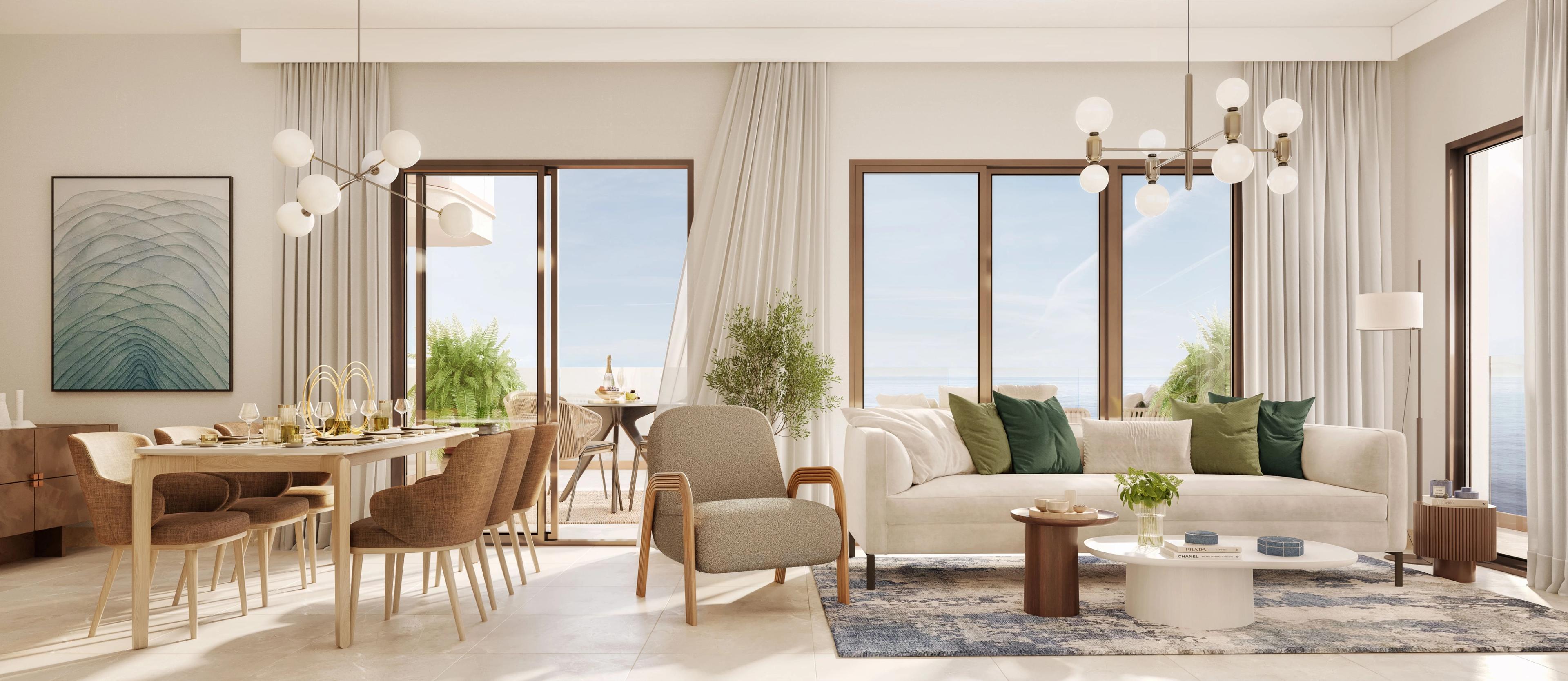 Living and dining area render, Maryam