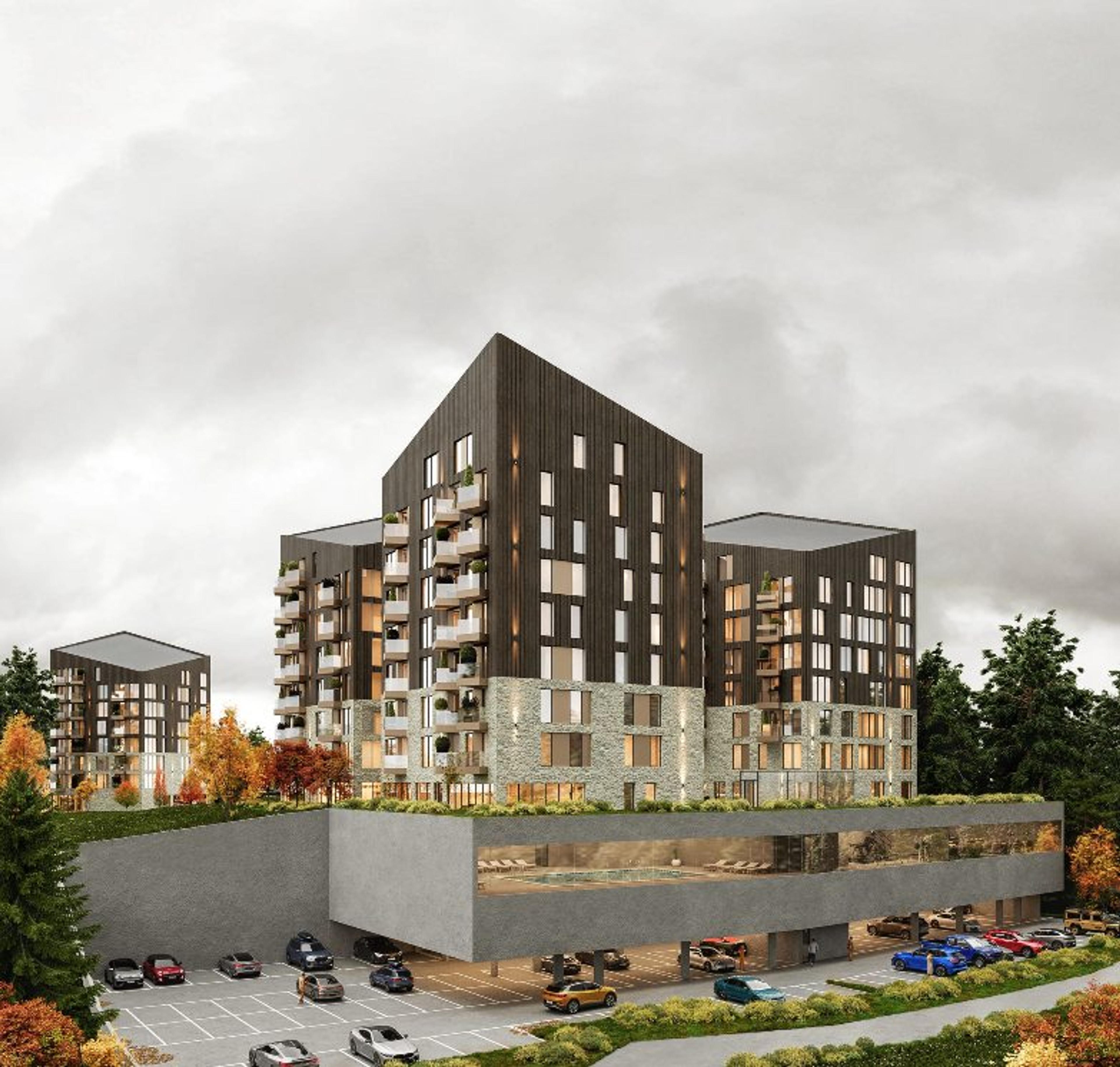 Residential towers render, Housing Building Zlatibor