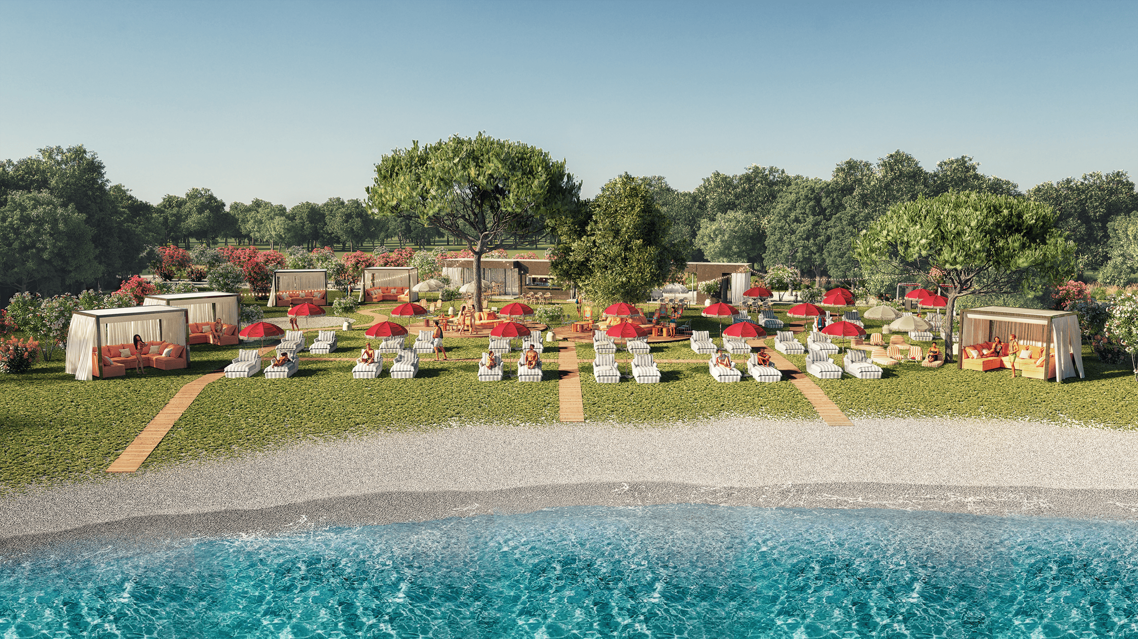Beach area render, Menegetti