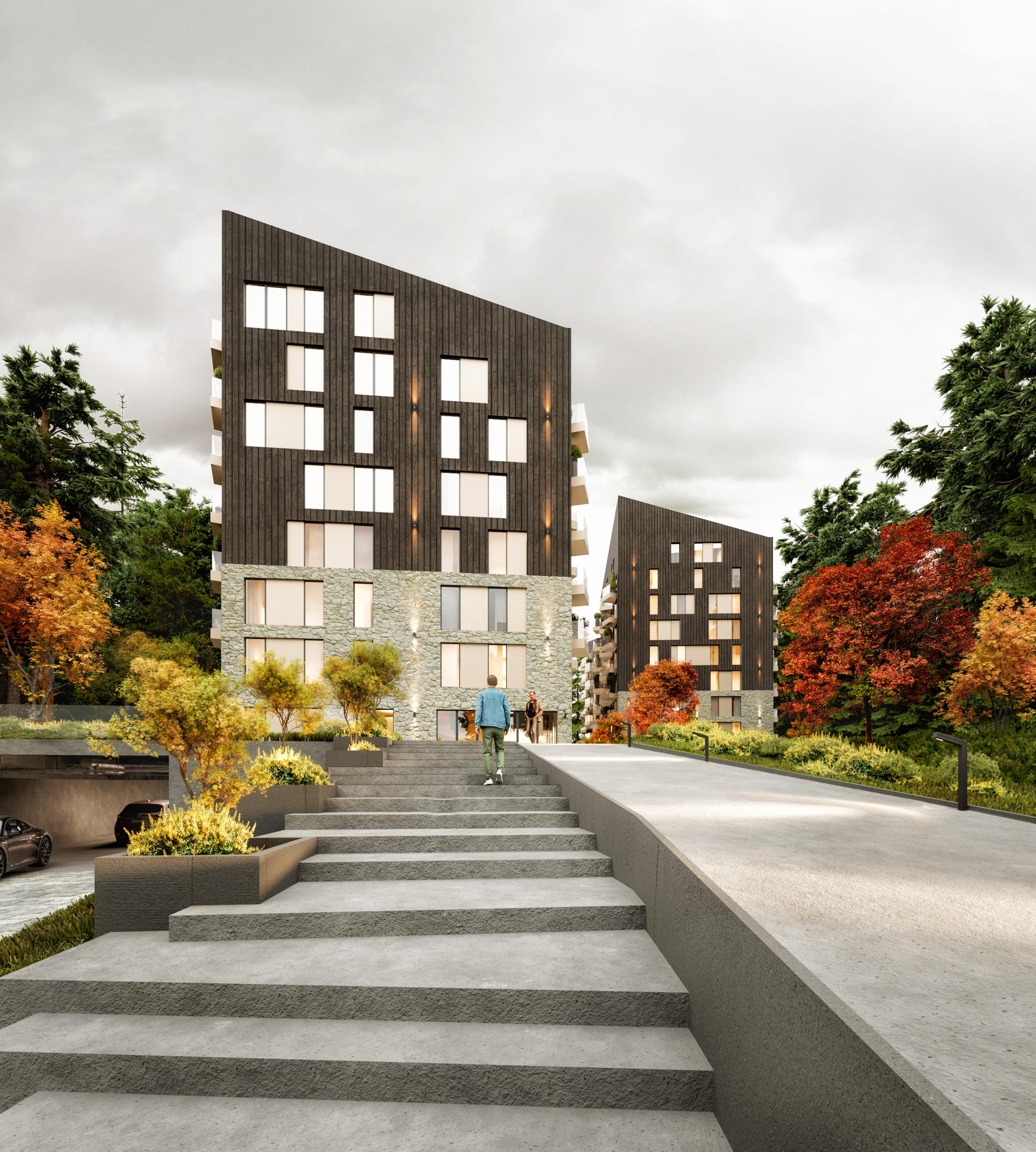 Render, tenth view, Housing Building Zlatibor