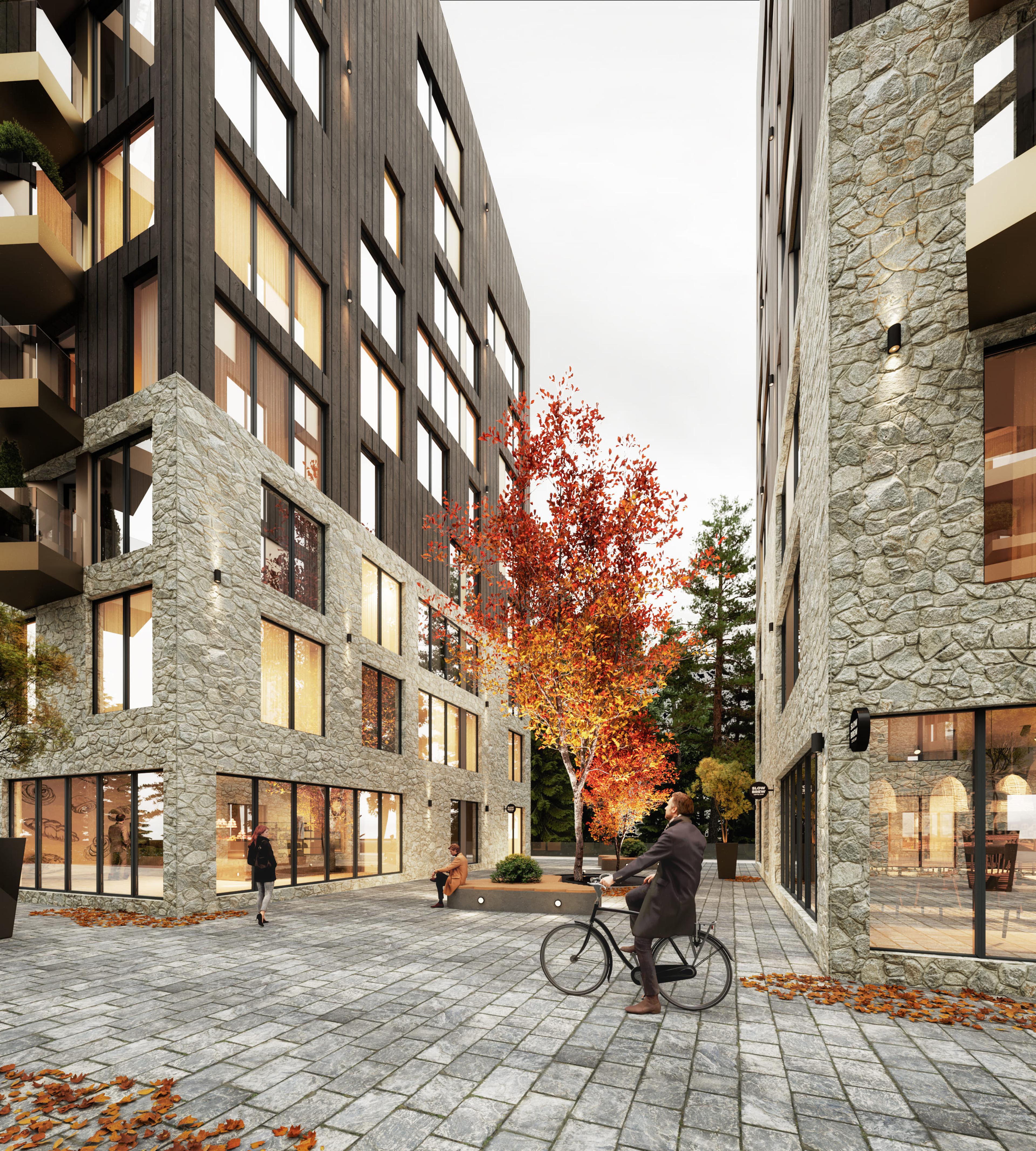 Render, ninth view, Housing Building Zlatibor