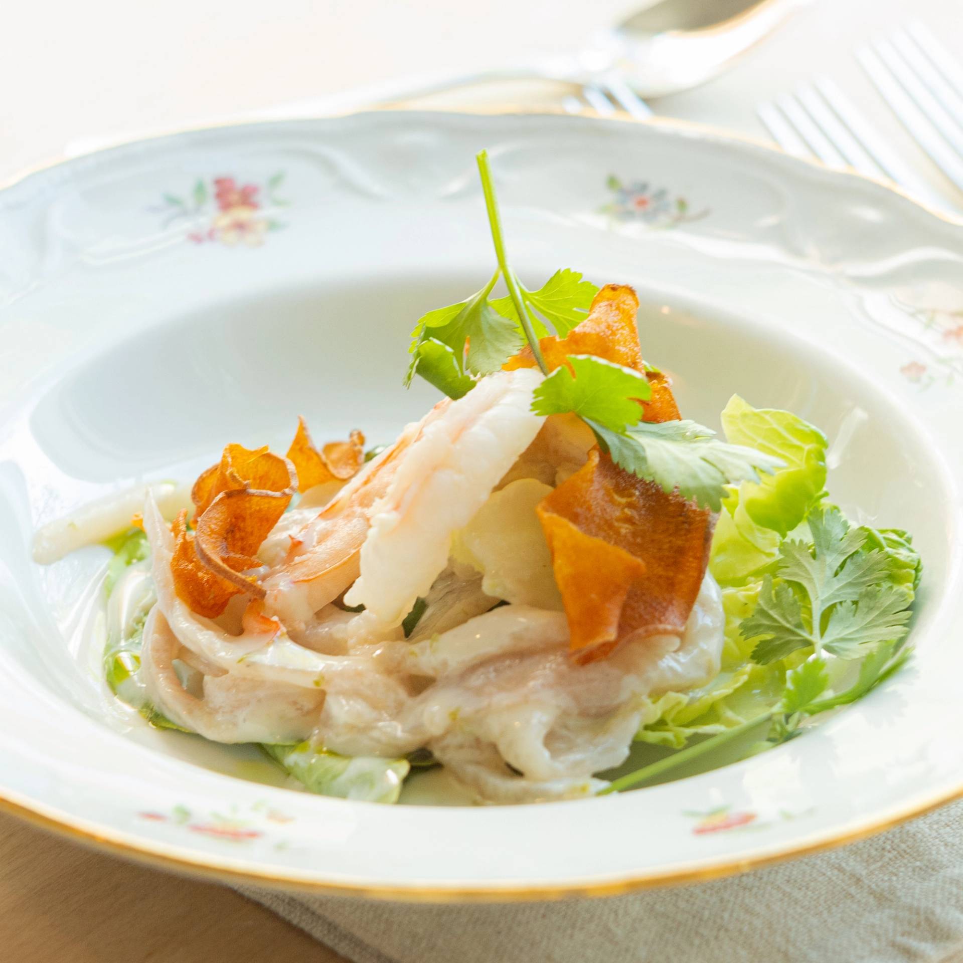 A plate of food made from local ingredients.