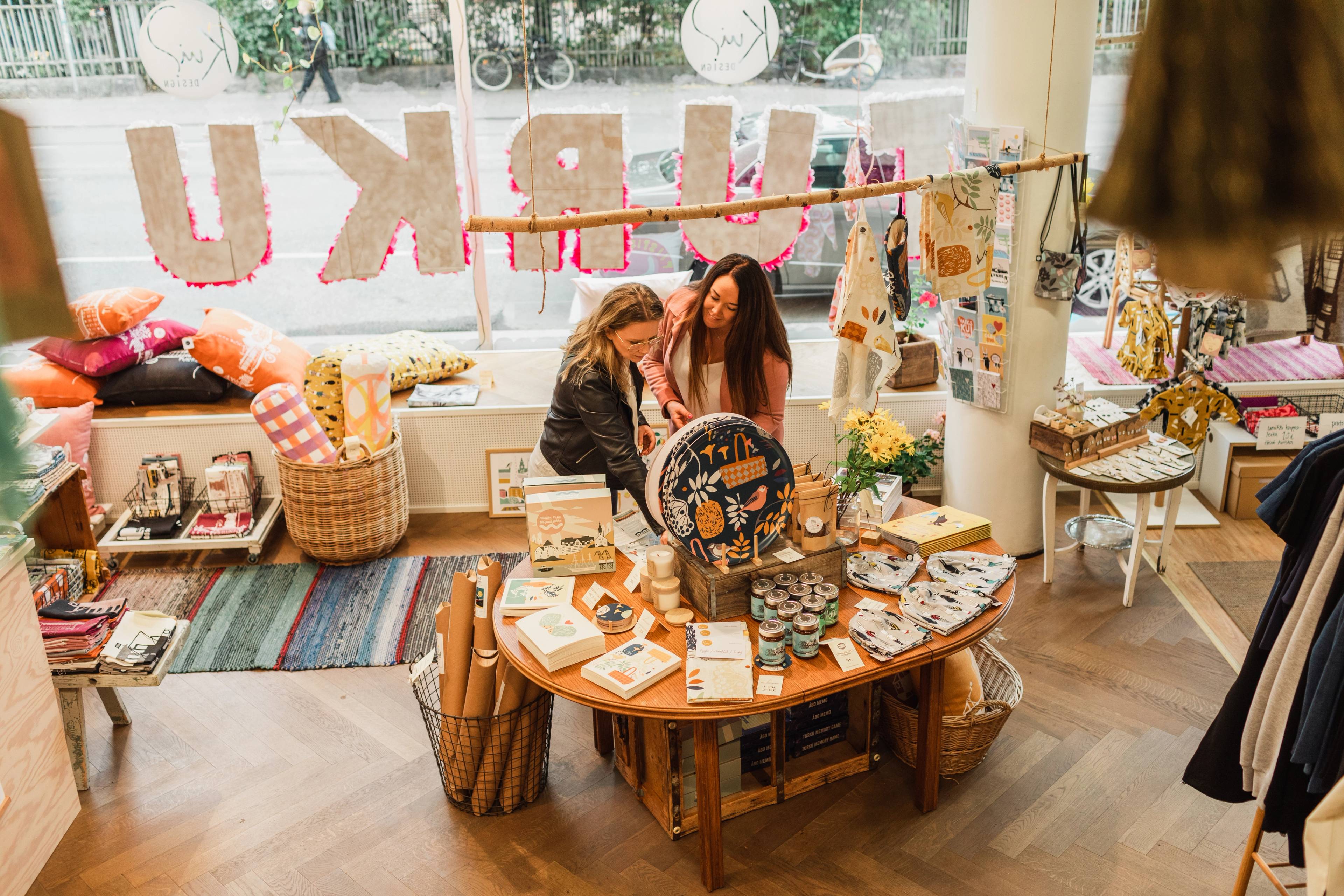 Two women shopping