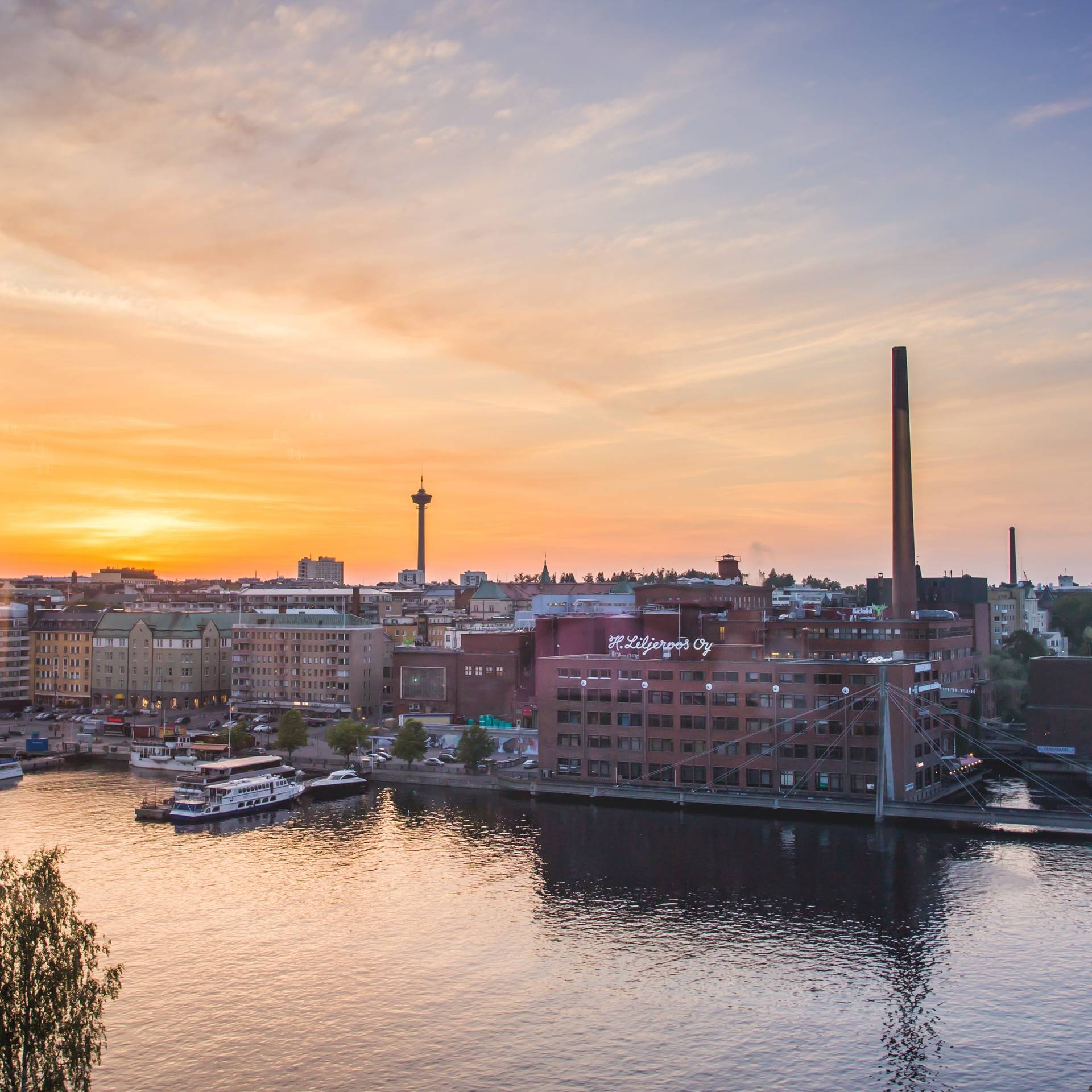 The Tampere city skyline.