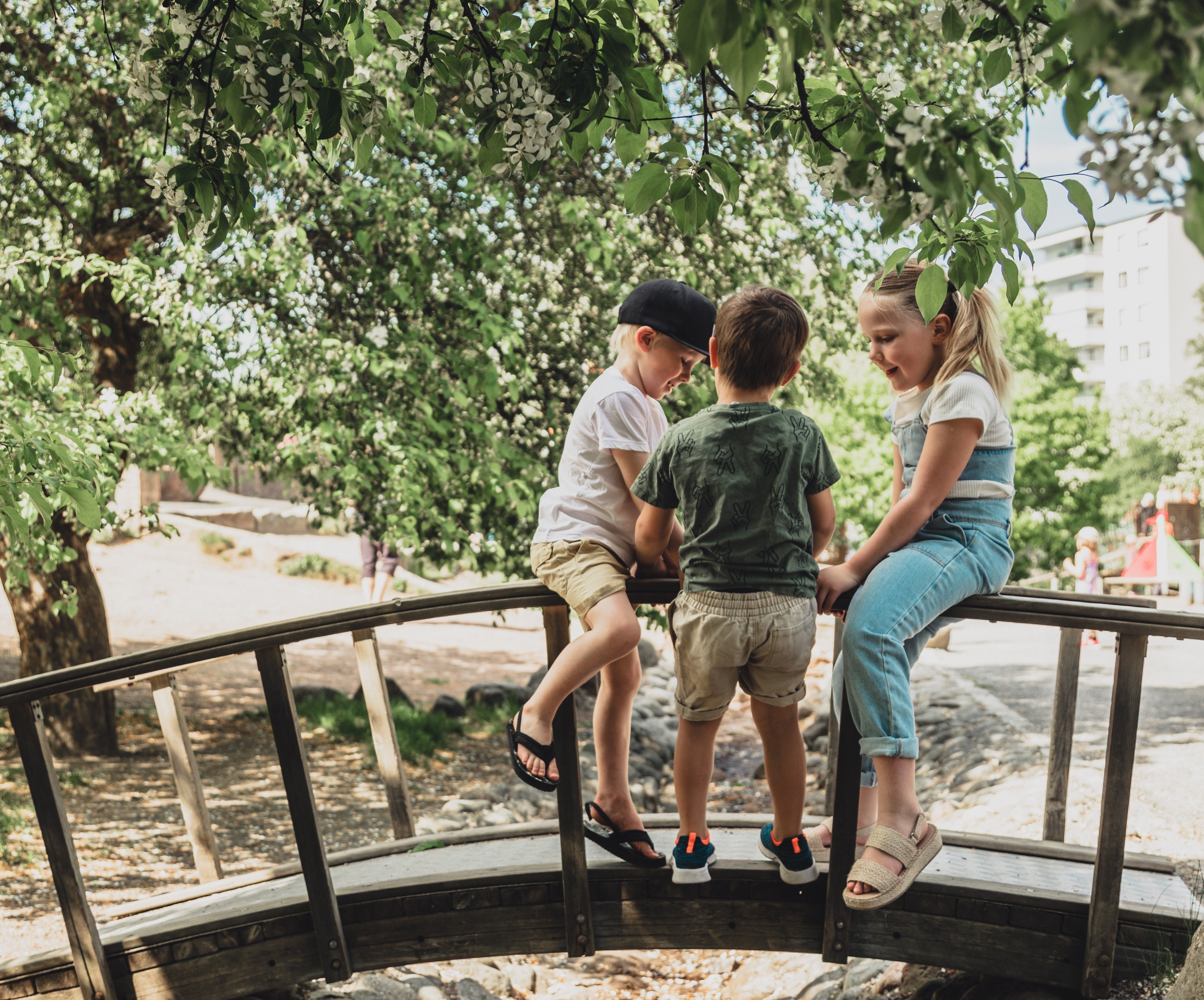 Children playing in Kupittaa park