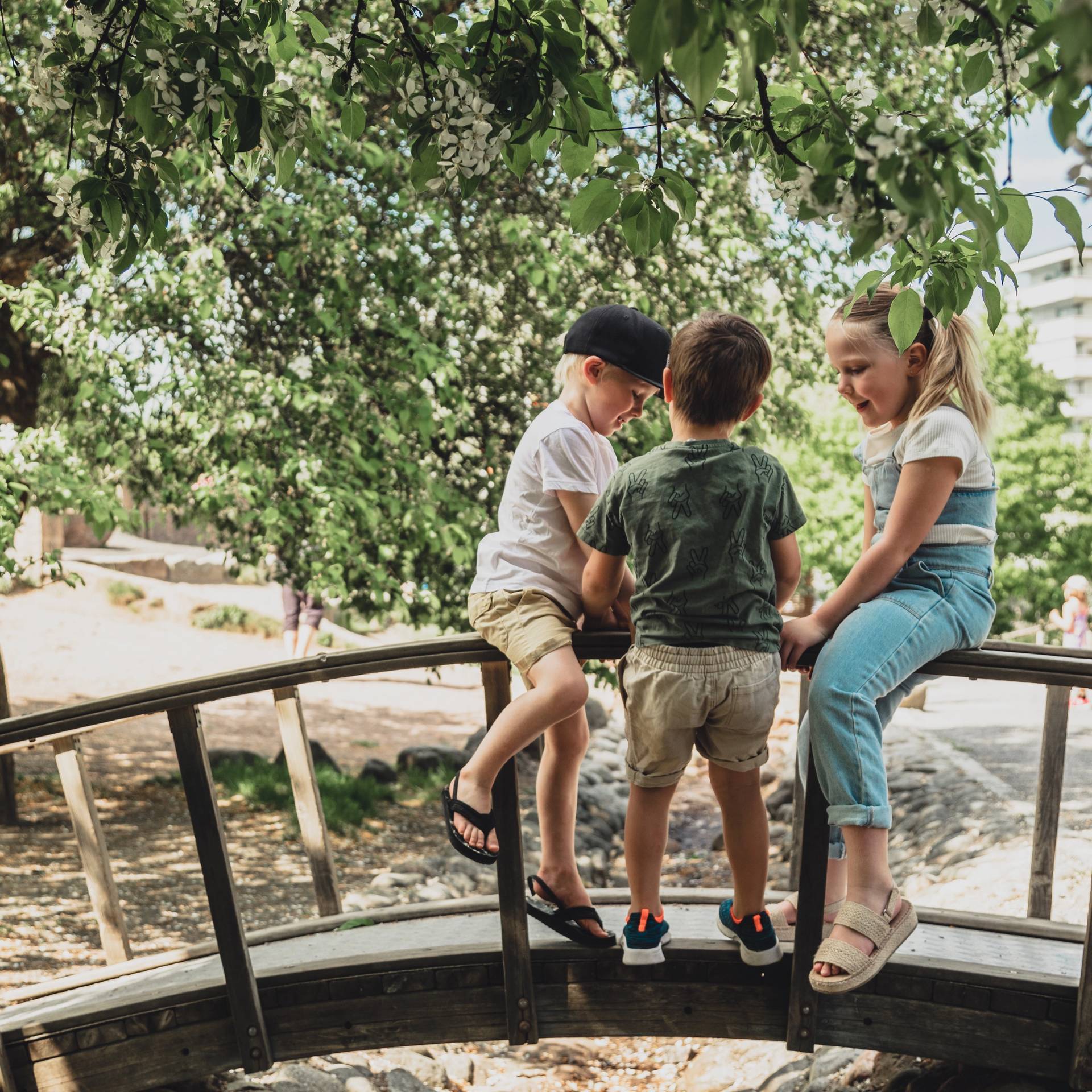 Children playing in Kupittaa park