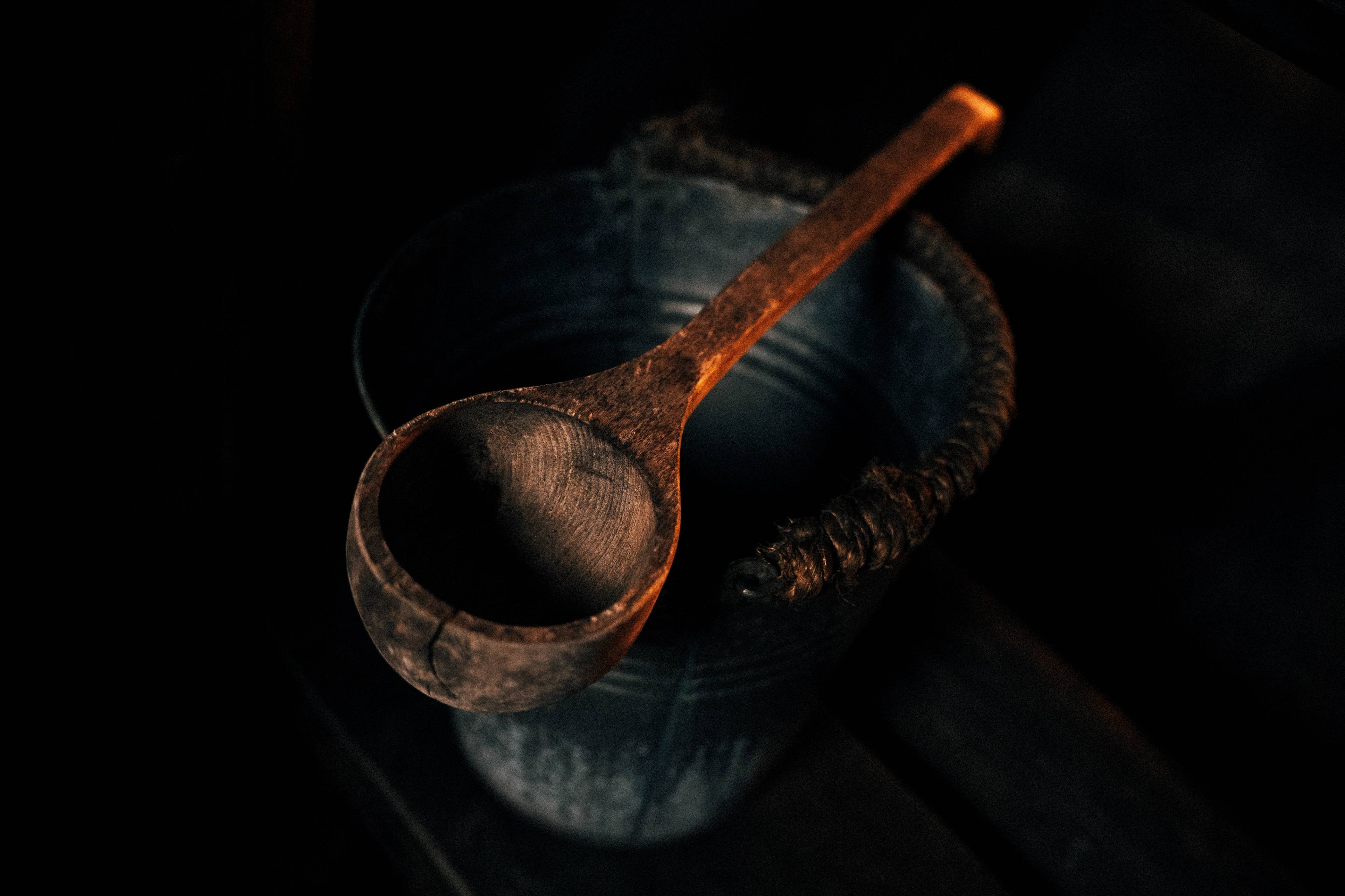 A sauna bucket.