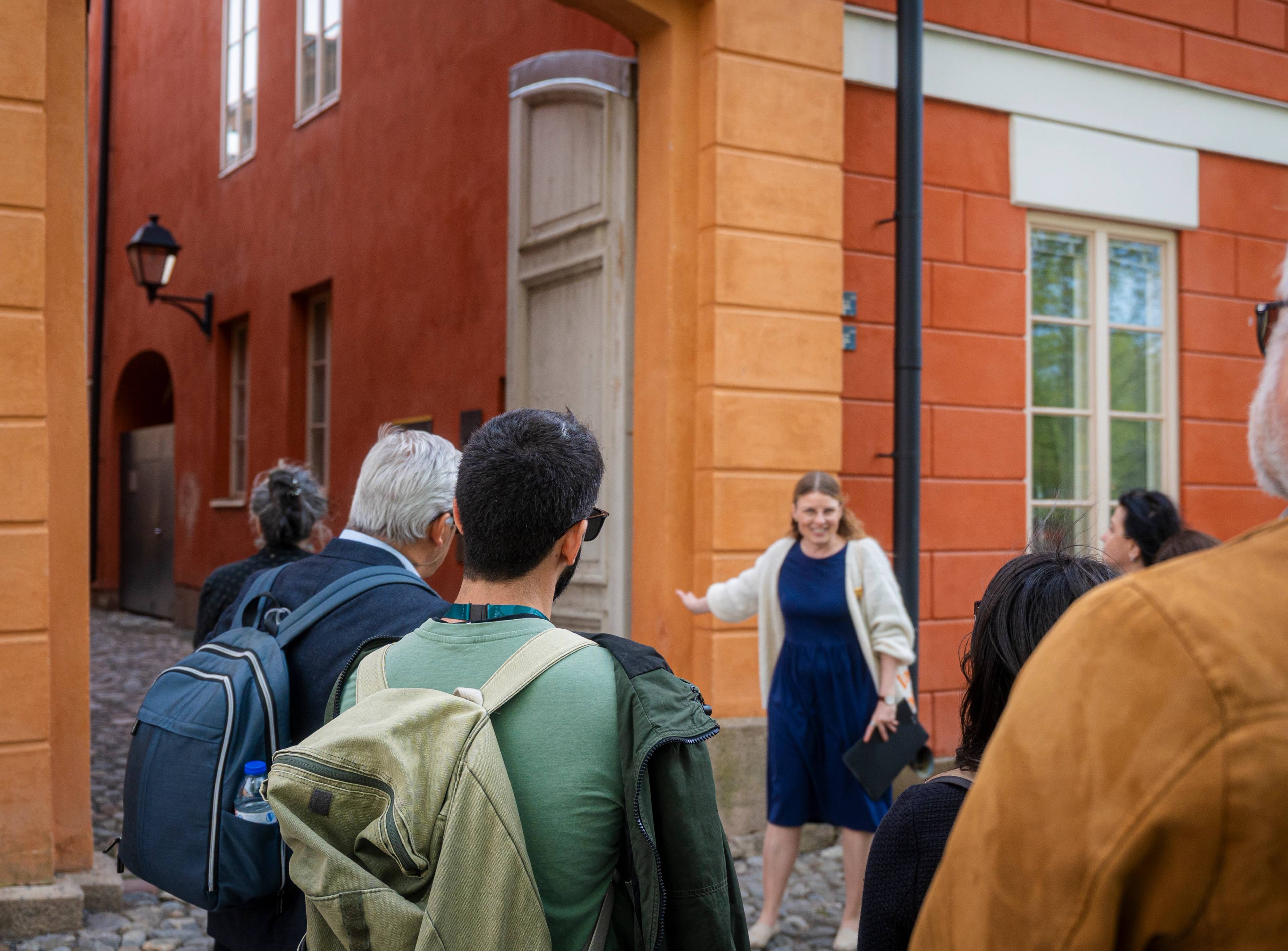 People on a guided tour