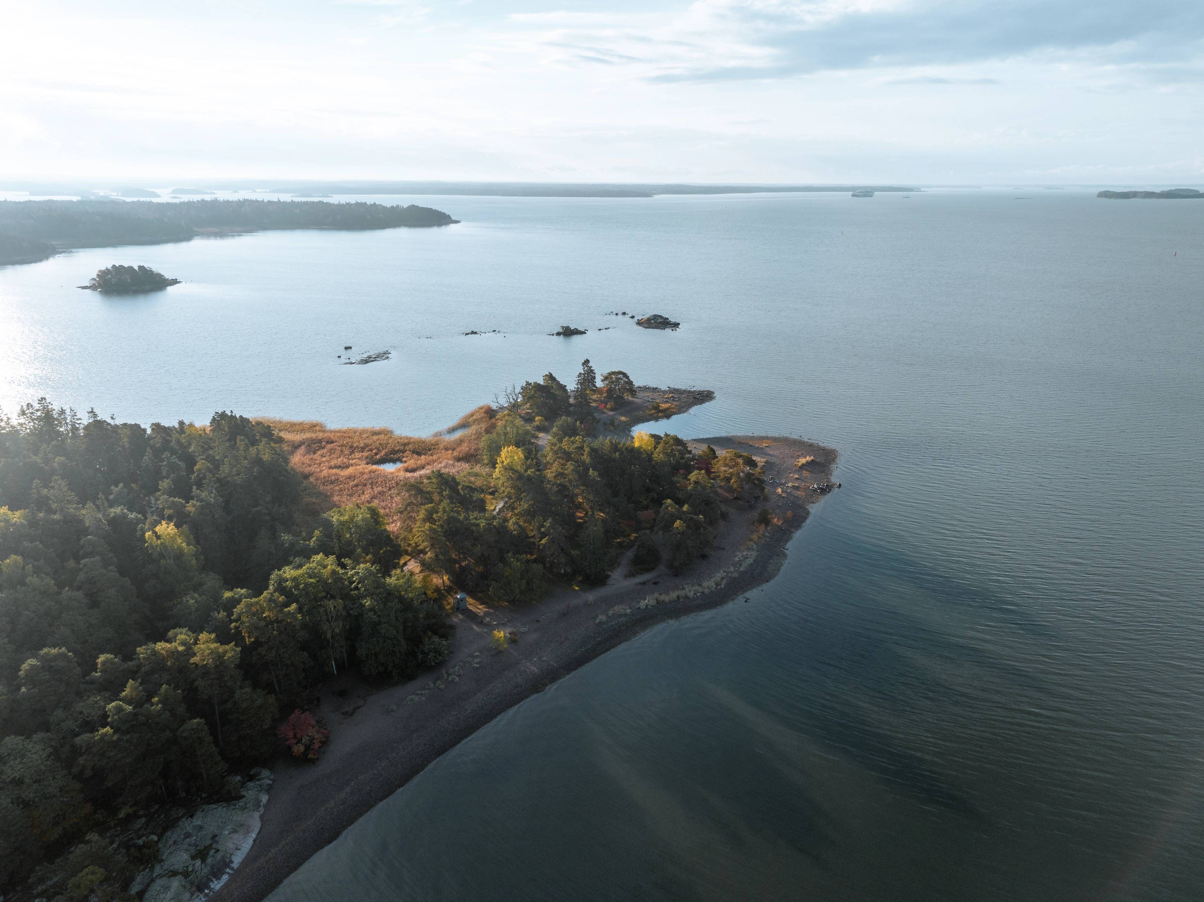Aerial view of the archipelago