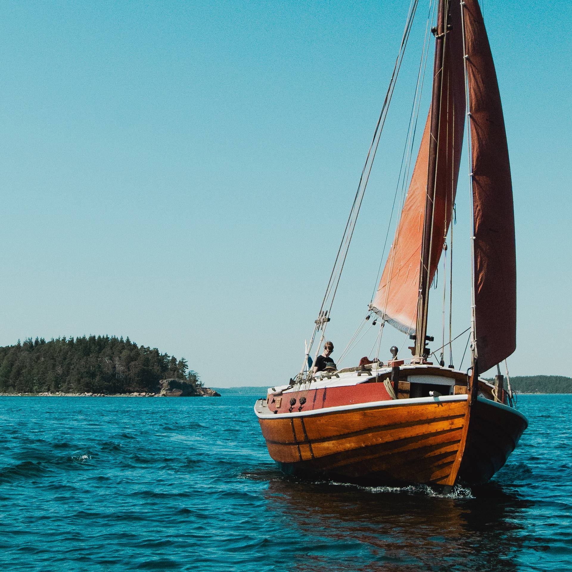 Sailboat in Archipelago on Finland