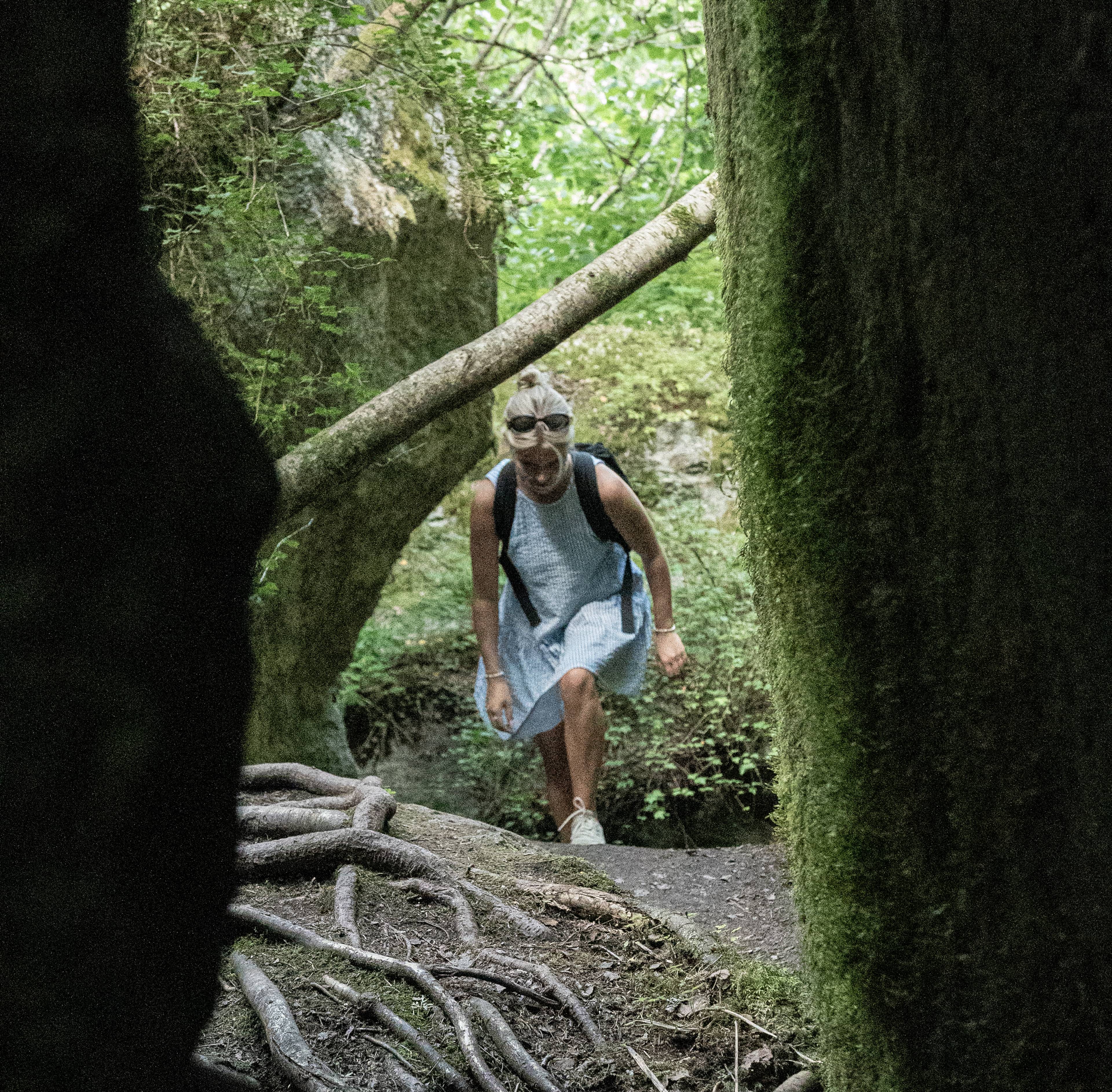 A person hiking in the archipelago.
