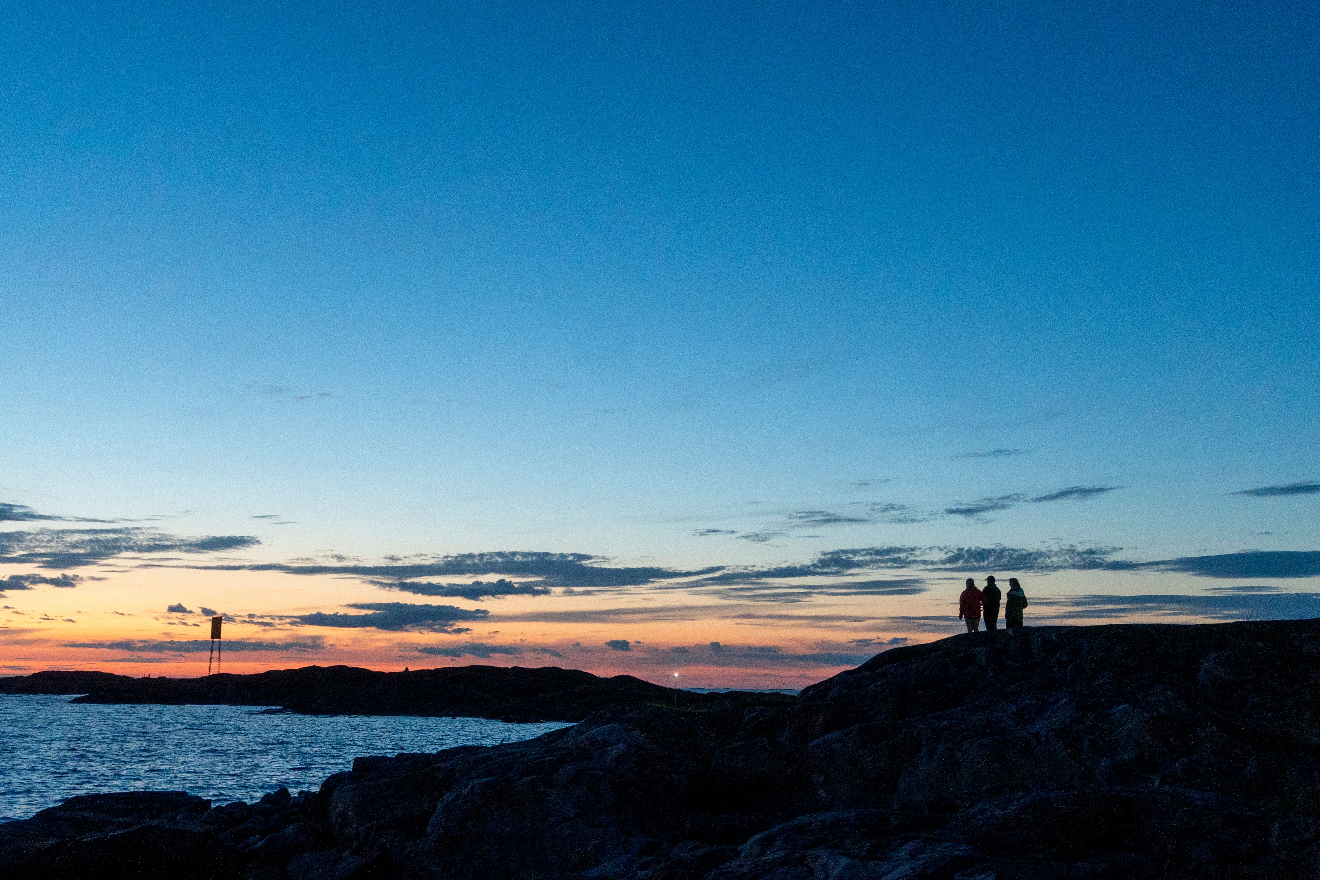 Sun setting over the Finnish archipelago