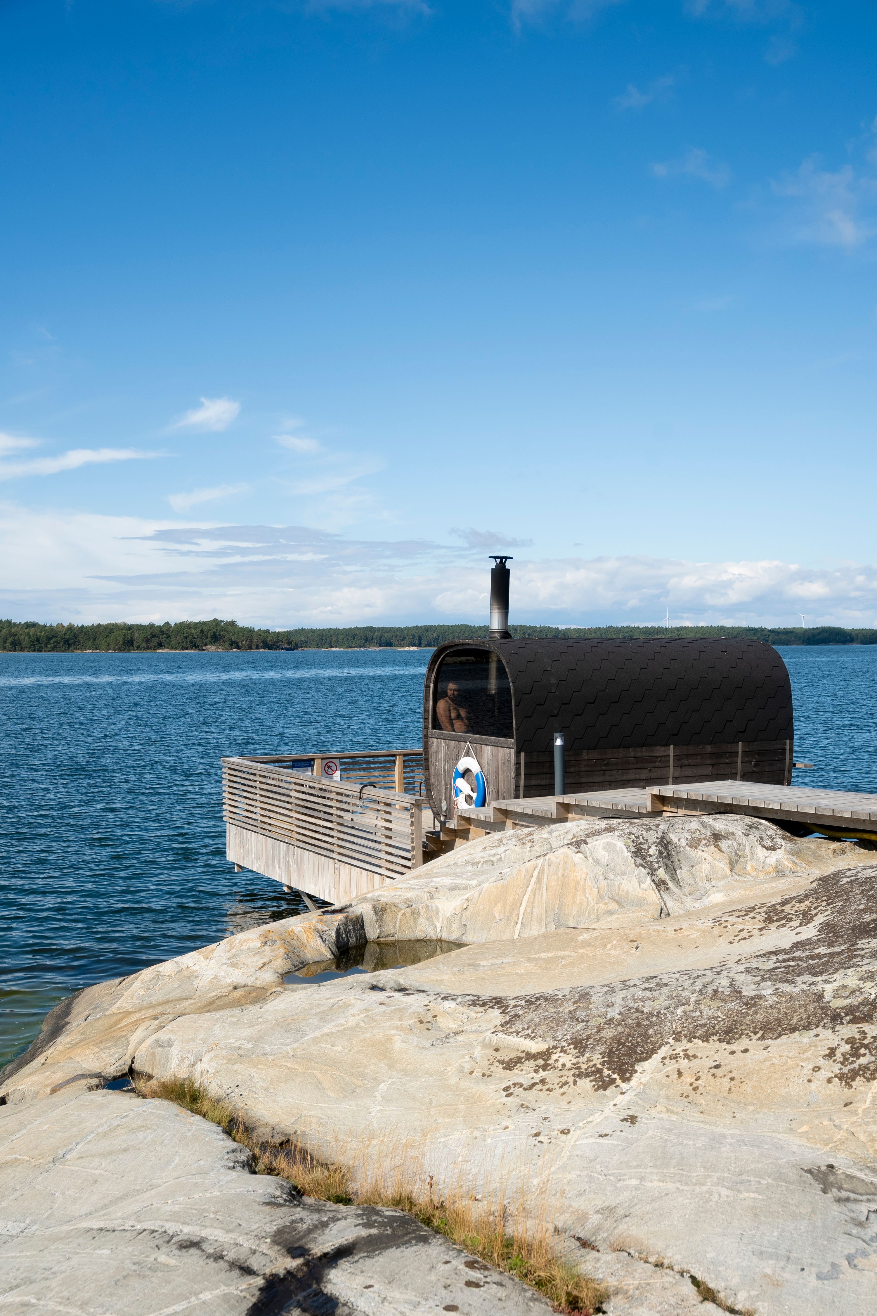 A Barrel sauna is Kasnäs.
