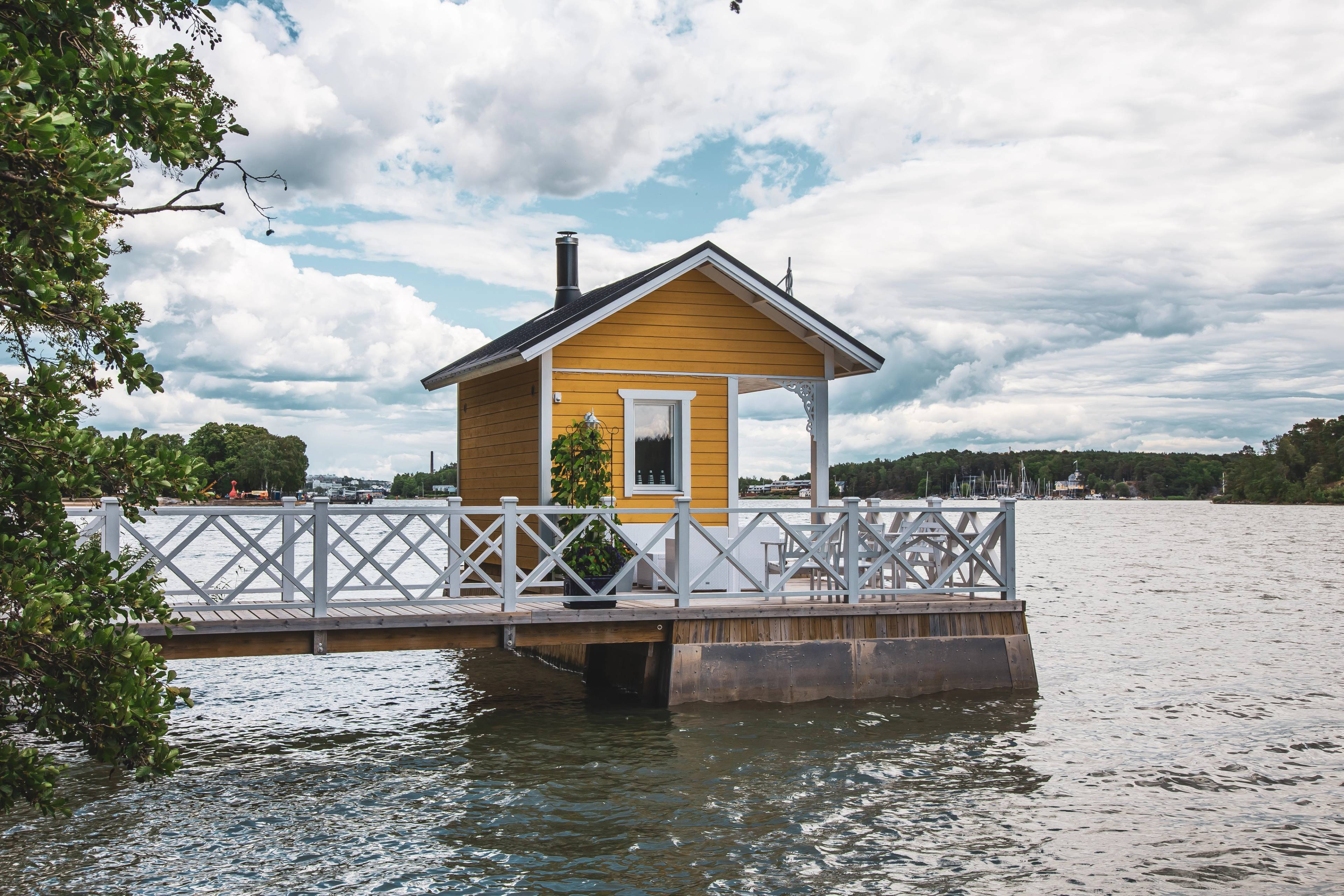 Little wooden swim house